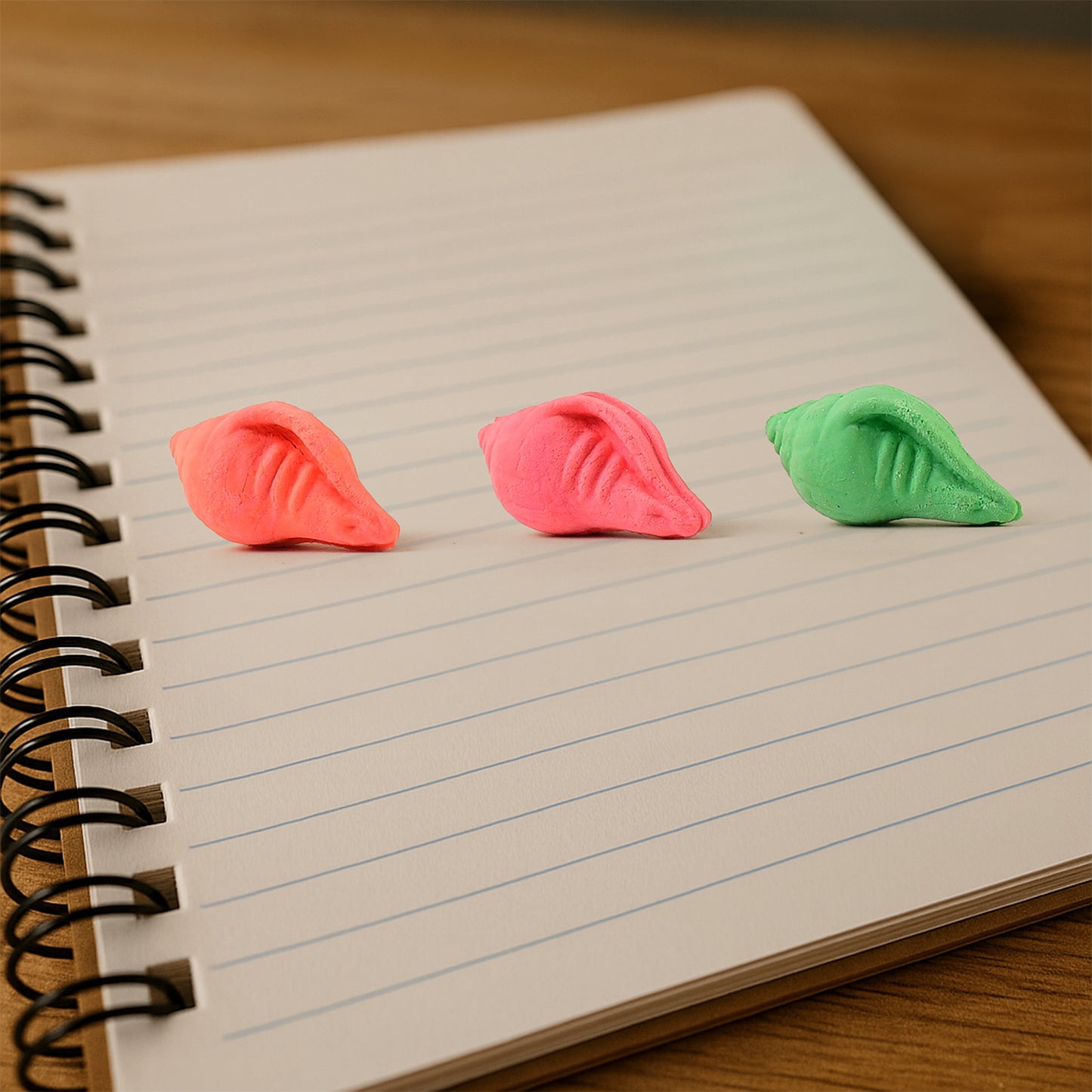 Shankh Shape Eraser Rubber (20 Pc Mix Colour Design) - Happy Price - Image 3