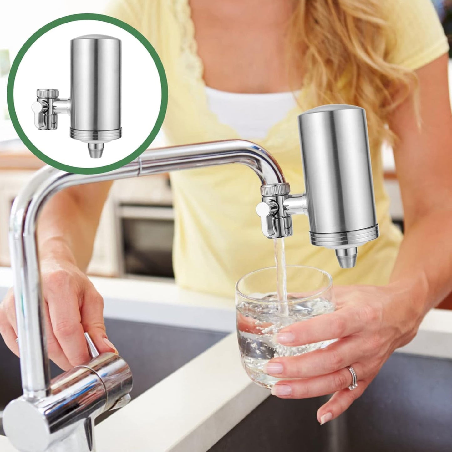 Stainless Steel Faucet Mount Water Filter Water Purifier (1 Set) - Happy Price - Image 6