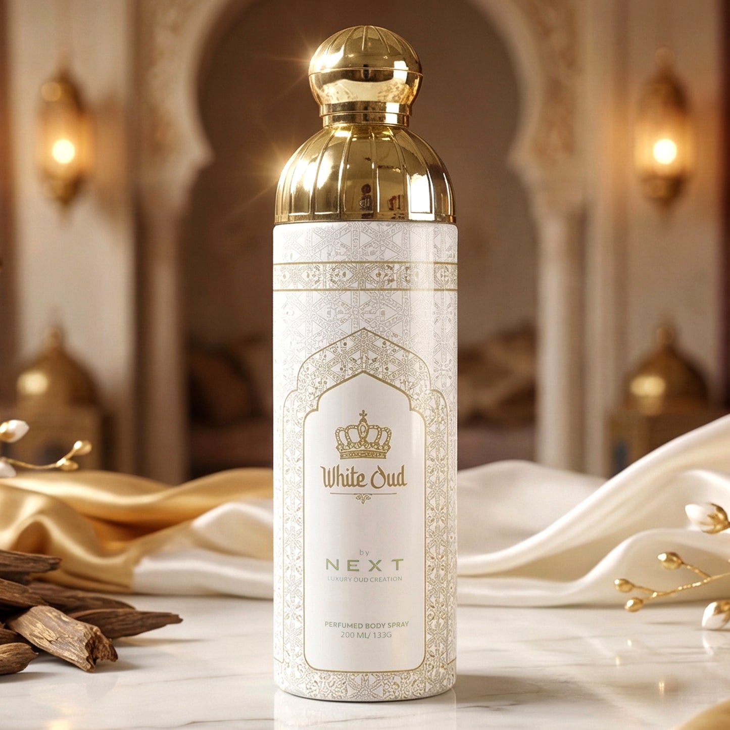Next White Oud Premium Perfumed Body Spray 200 ML for Men - Long-Lasting Fragrance - Great Price - Image 3