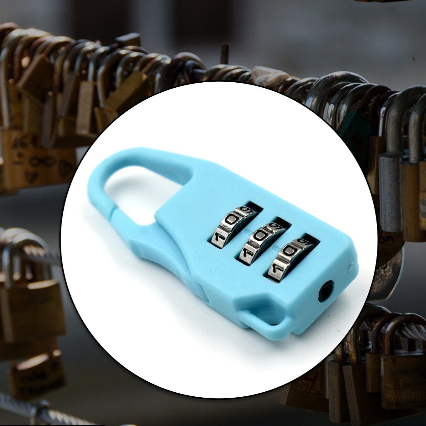 3 Digit Luggage Lock And Tool Used Widely In All Security Purposes Of Luggage Items And Materials. - Happy Price - Image 1