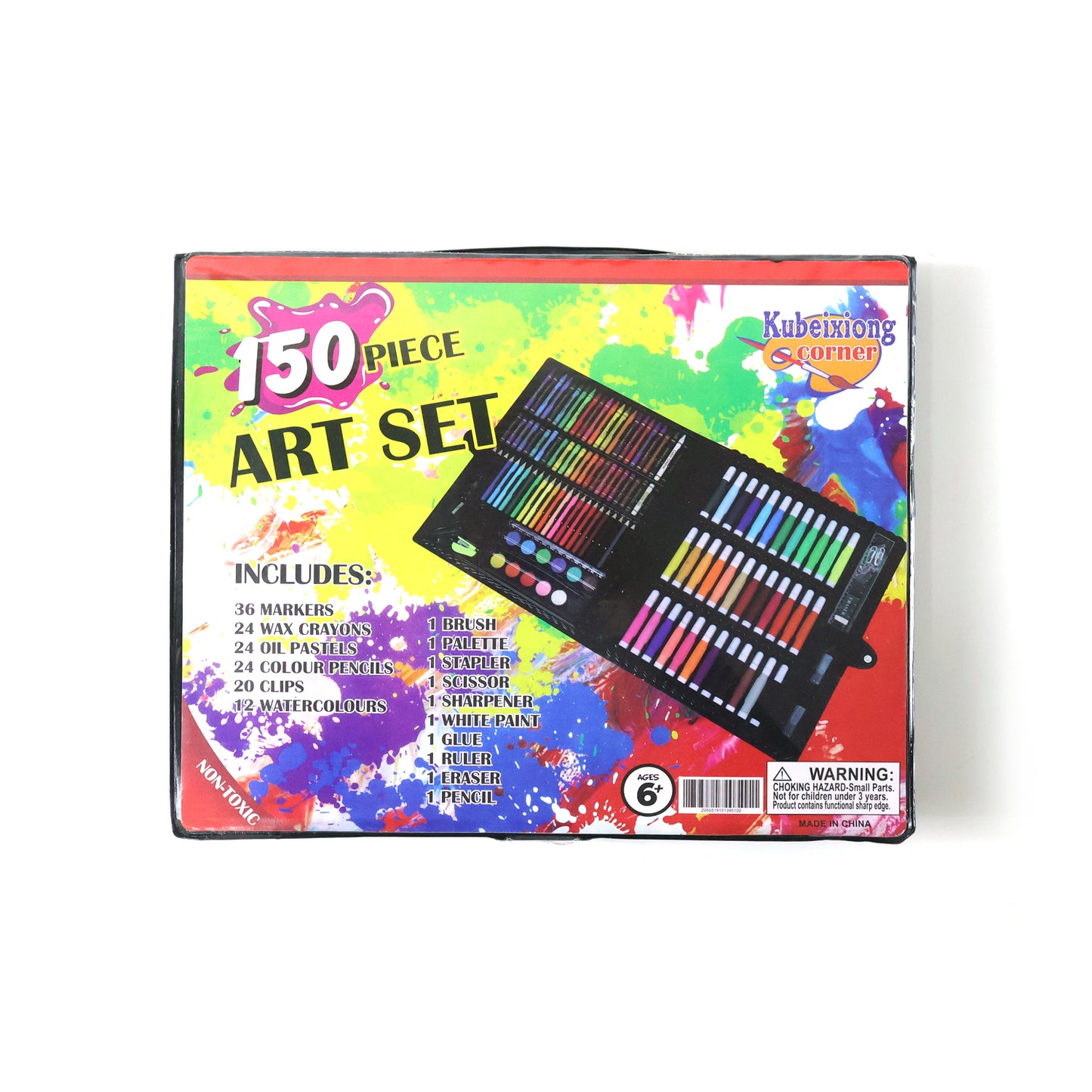 150 Piece All-in-One Art & Drawing Kit with Sketch Pens, Crayons, Pastels & Watercolors - Happy Price - Image 3