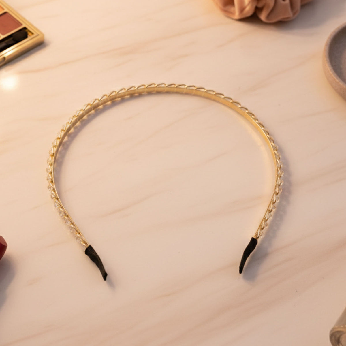 Crystal Embellished Metal Hair Band for Women (1 Pc) - Happy Price - Image 3