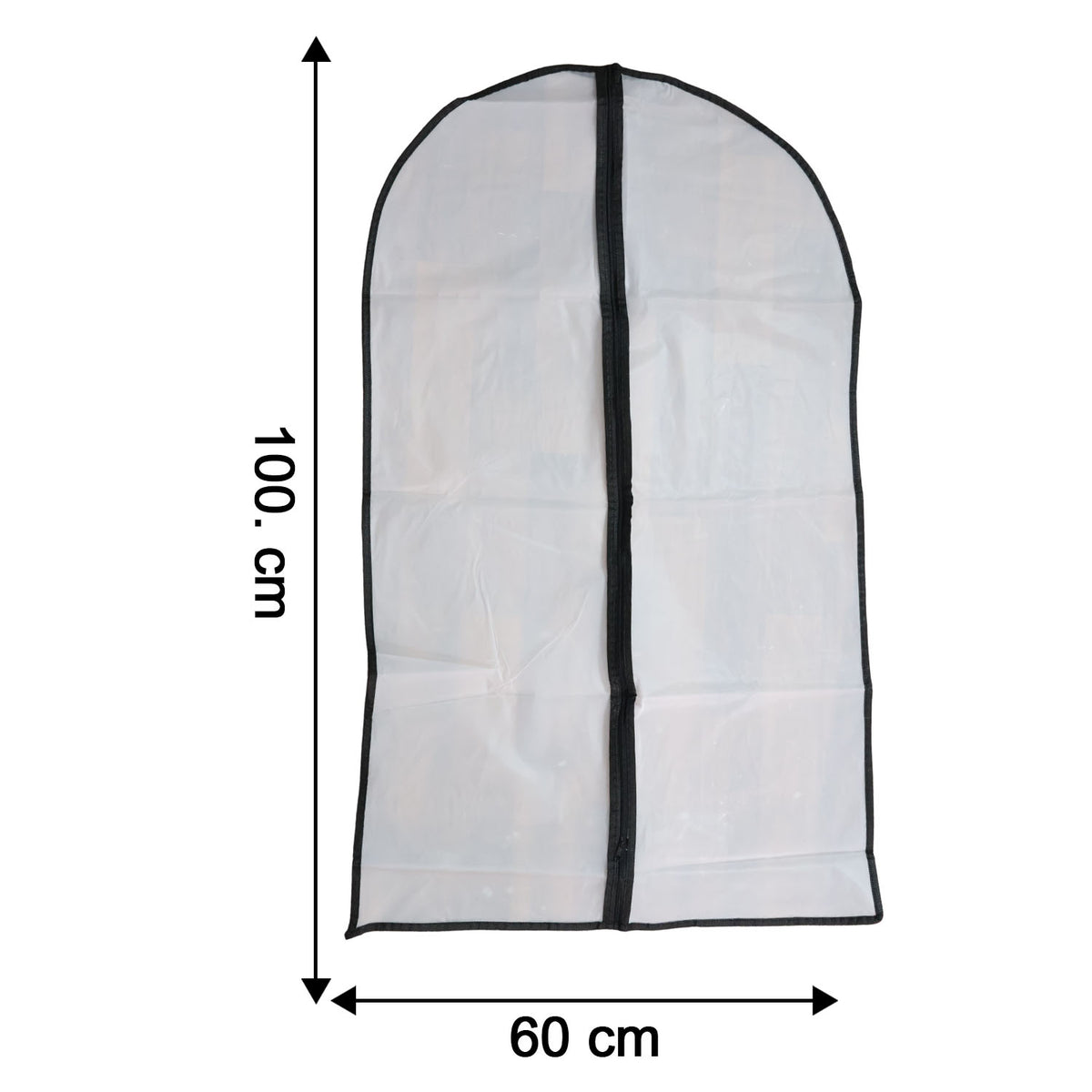 Large Transparent Garment Cover with Zipper - 100 x 60 cm, 1 Pc - Happy Price - Image 5
