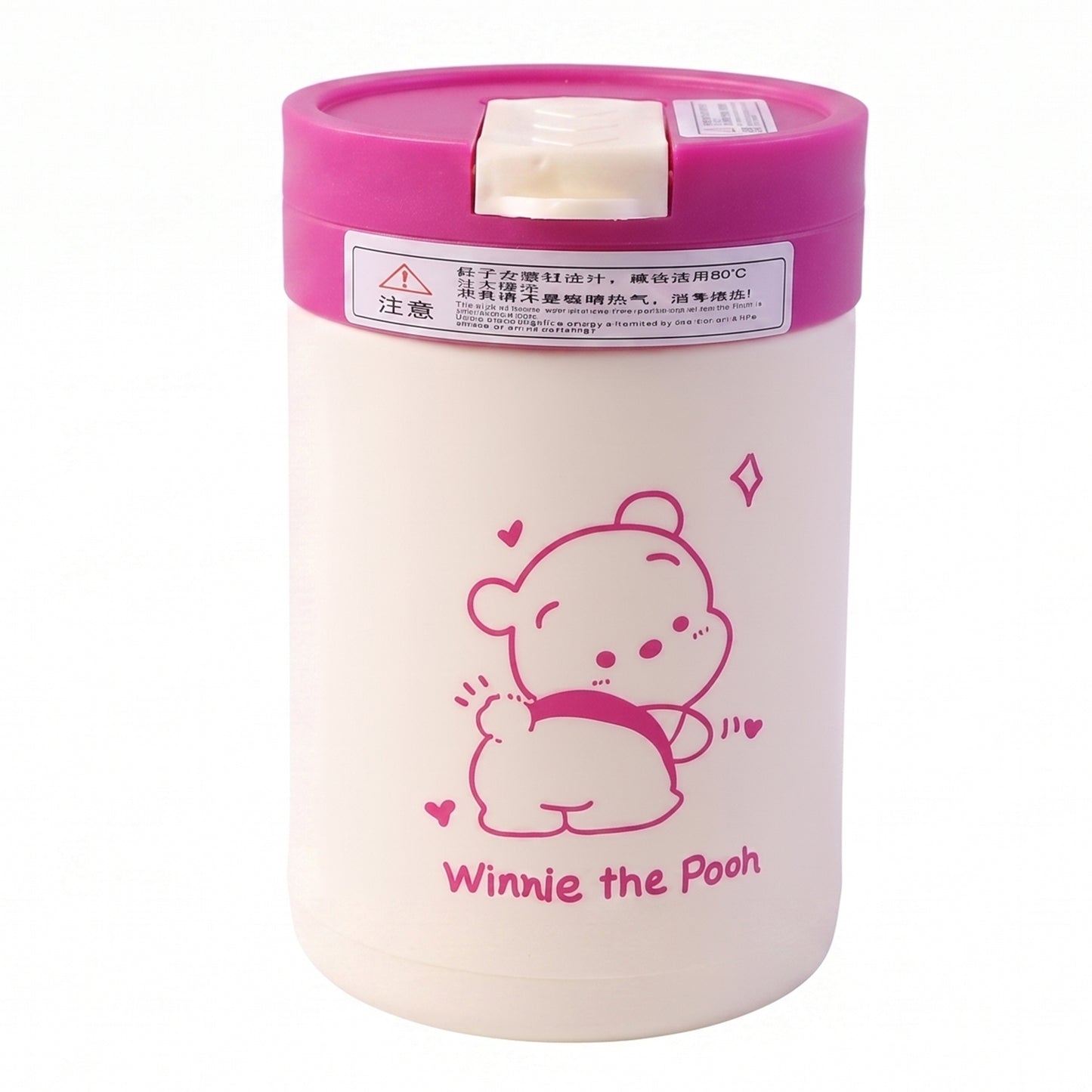 Cartoon Print Glass Tumbler with Lid and Straw - 400 ML - Great Price - Image 4