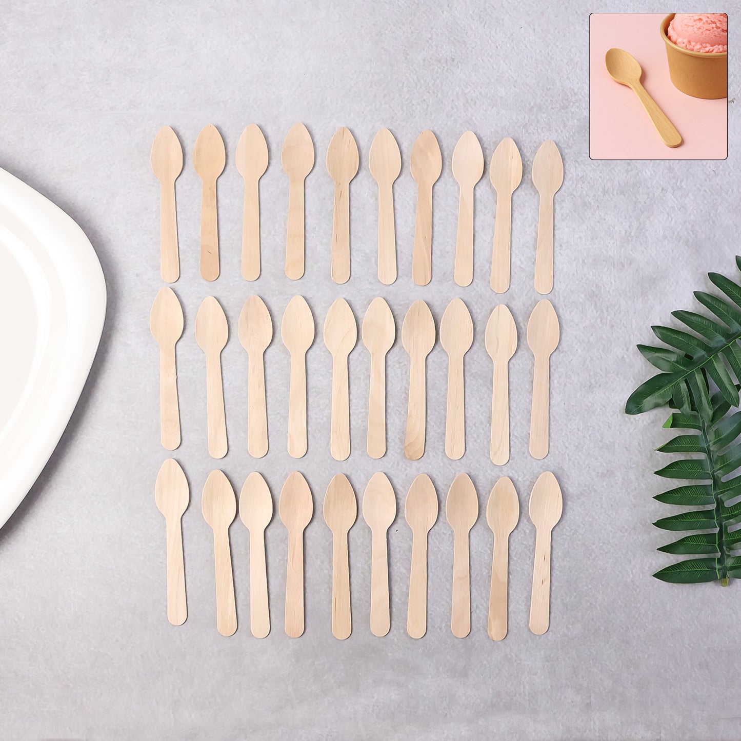 110mm Birchwood Tea Spoons - 30 Pcs Pack - Happy Price - Image 2