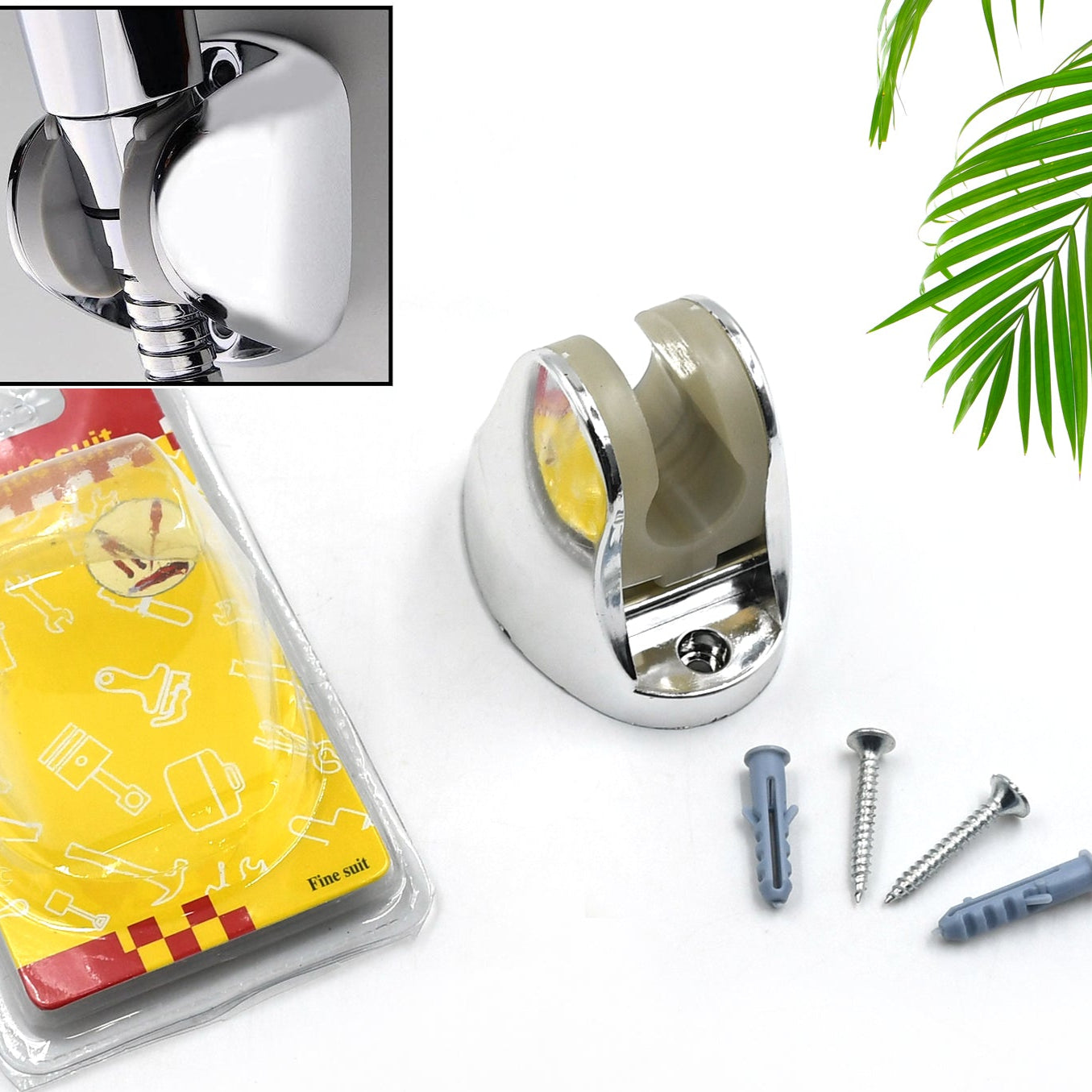 Adjustable Hand Shower Holder With Fixing Screws Adjustable Bracket For Bathroom - Happy Price - Image 1