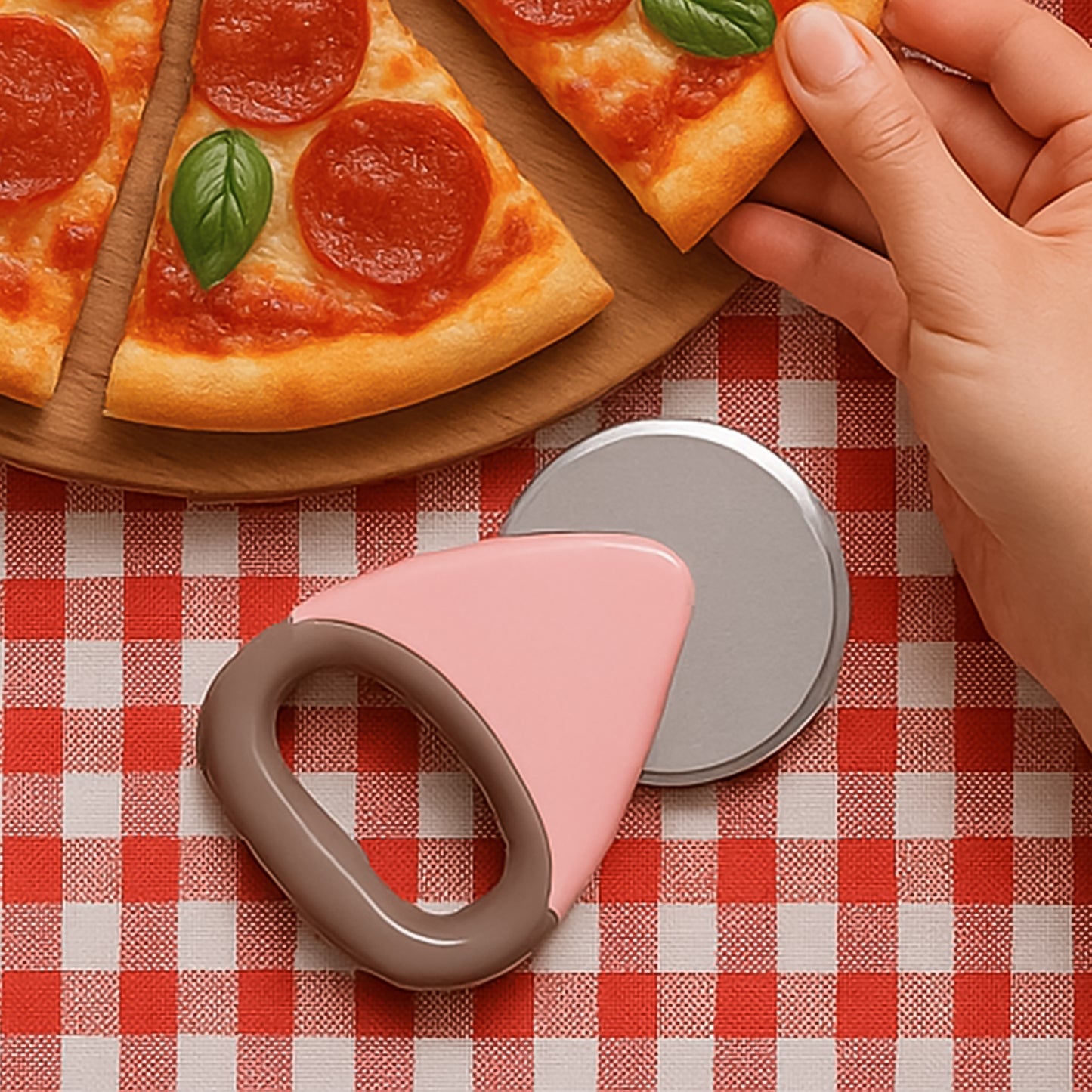 Homechef Ergonomic Pizza Cutter With Stainless Steel Rotating Blade (1 Pc) - Happy Price - Image 5