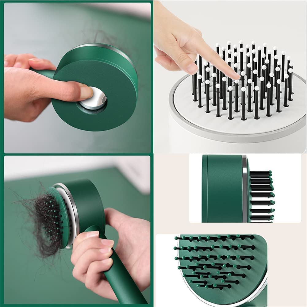 Air Cushion Massage Brush Airbag Massage Comb With Long Handle Self-cleaning Hair Brush Detangling Anti-static For All Hair - Happy Price - Image 3
