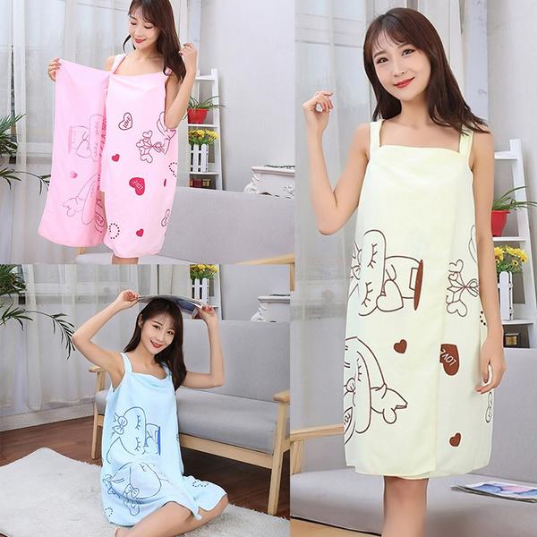 1453a Soft Cotton Bathrobe For Girls Women Bath Robe Towel For Women Quick Dry Dress Towel For Ladies. - Happy Price - Image 7