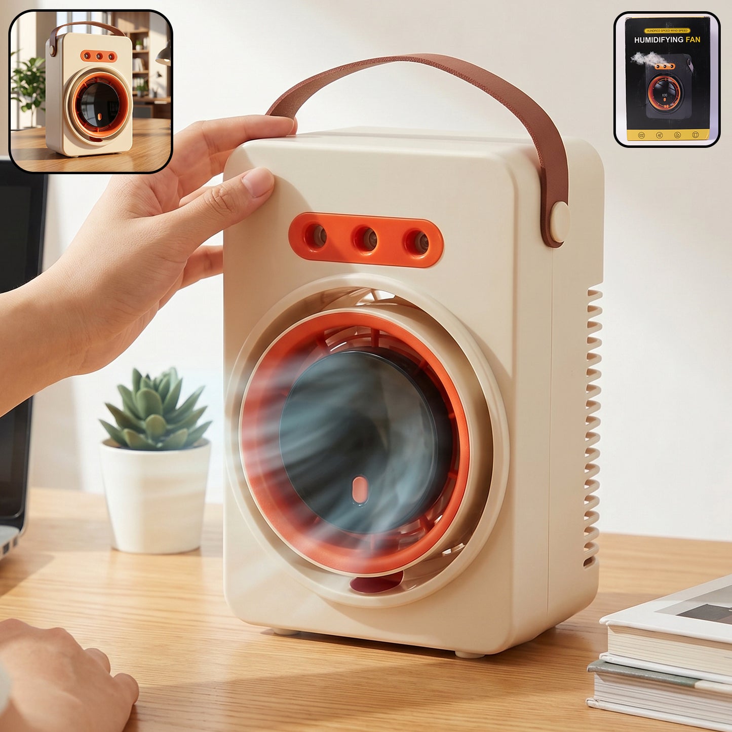 Portable Humidifying Cooler Fan with Mist Function - 1 Pc - Great Price - Image 2