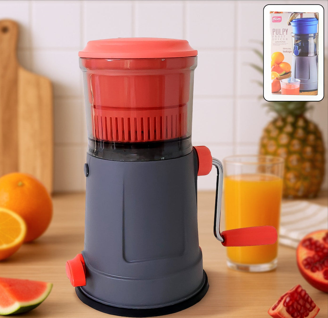 Supermom Pulpy Fruit Juicer With Extra Long Handle And Silicone Ring (1 Pc) - Happy Price - Image 1
