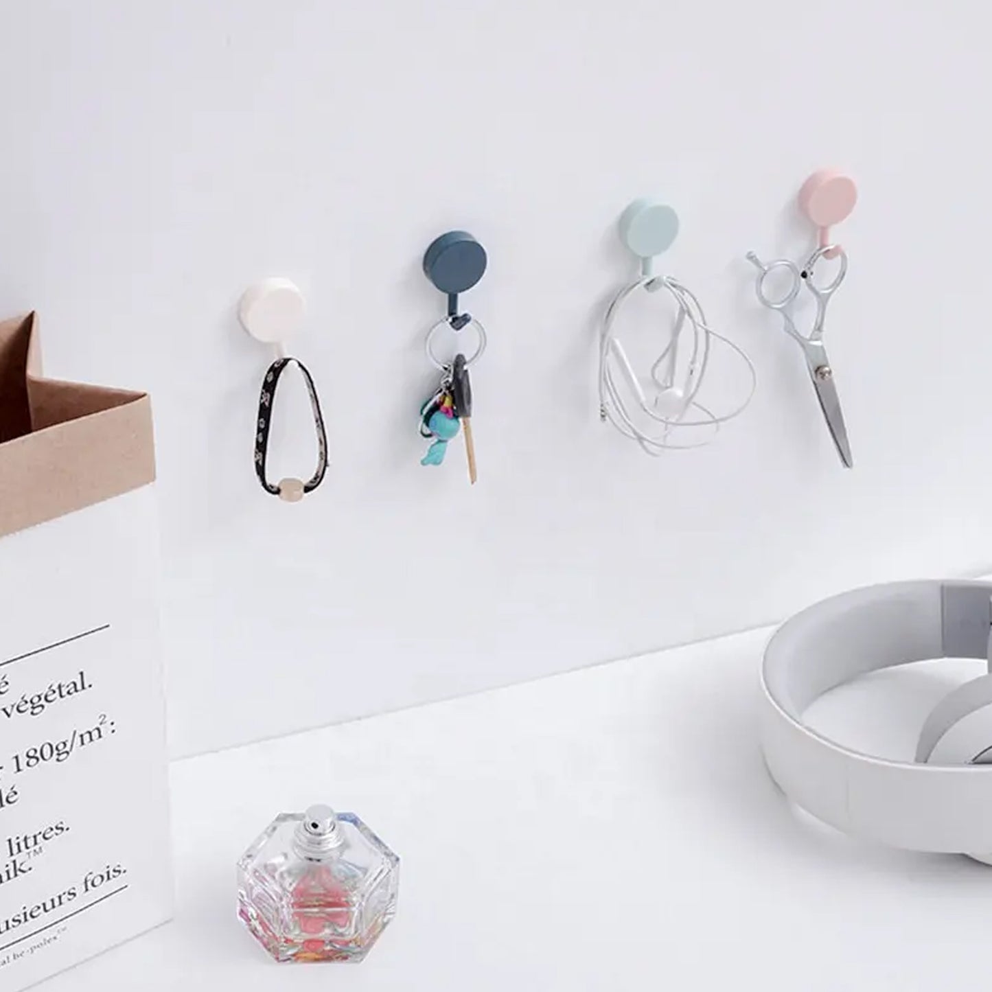 Wall Hooks Heavy Adhesive Hooks For Wall For Home Use ( 2 Pcs Hook ) - Happy Price - Image 5