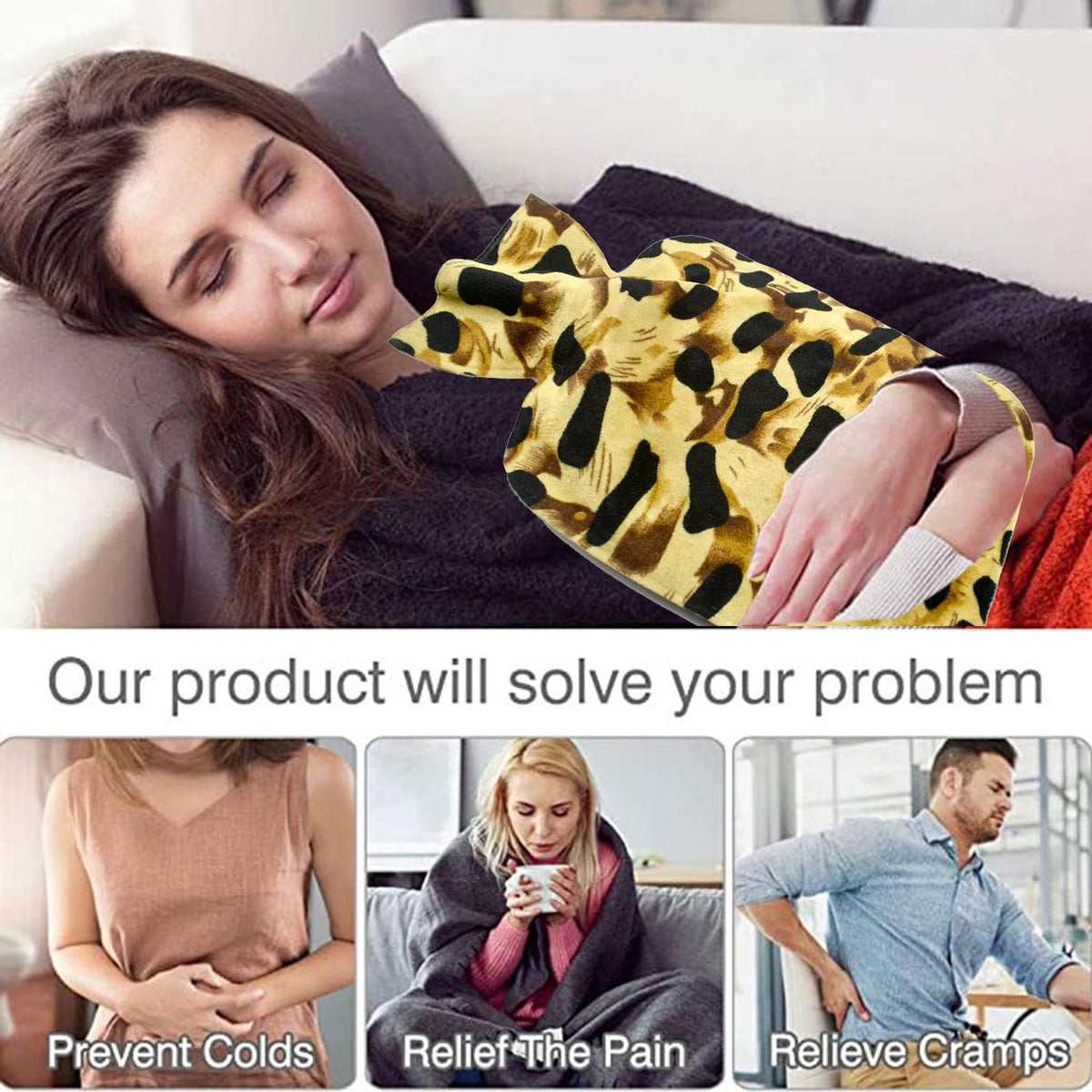 Personal Care Rubber Hot Water Heating Pad Bag For Pain Relief (Large) - Happy Price - Image 3