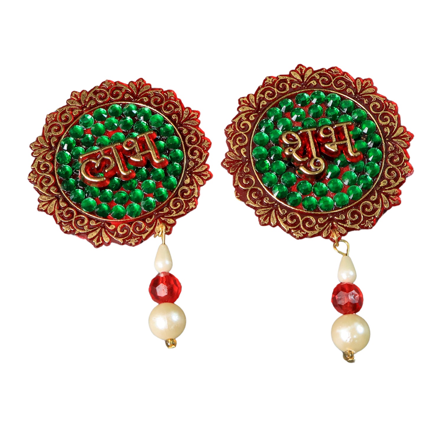 Shubh Labh Door Hanging Decor Set (2 Pc) - Auspicious Wall Ornament - Happy Price - Image 2