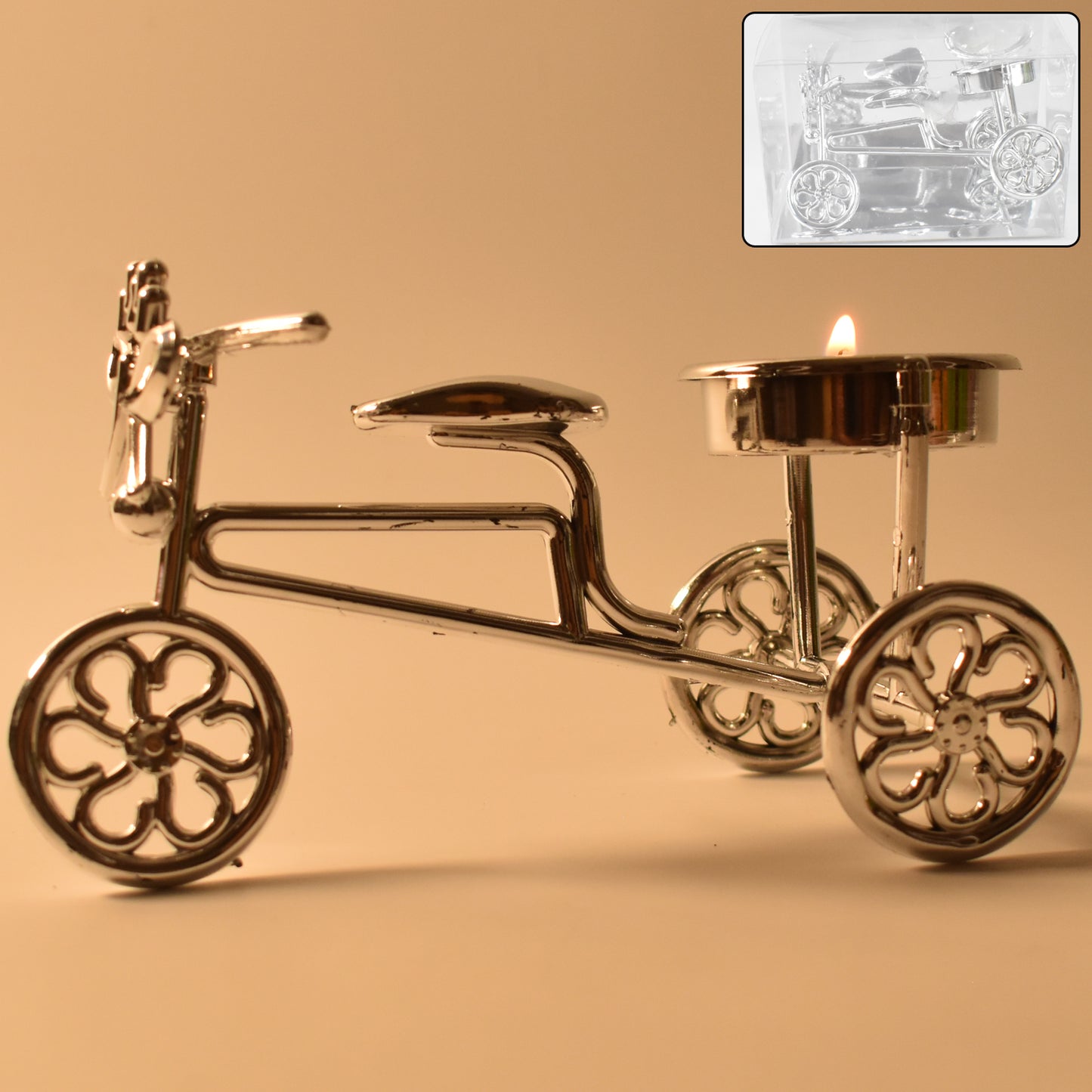 Cycle Tealight Holder Candle Holder Decorative Candle (1 Pc) - Happy Price - Image 2