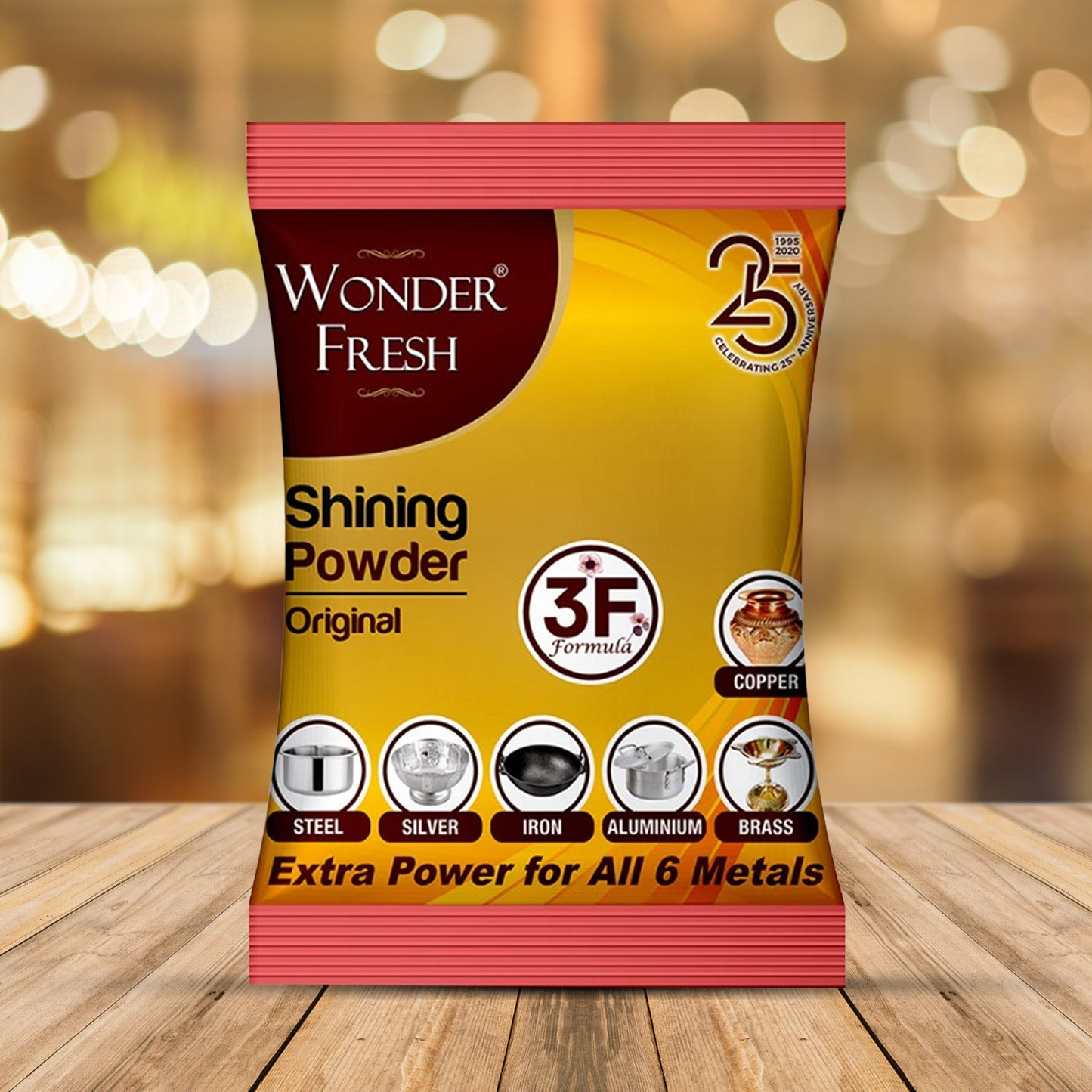 Shining Powder Cleans And Polishes Copper Brass Silver Aluminum Iron And Steel Removes Tarnish And Oxidation (200 Gm) - Happy Price - Image 2
