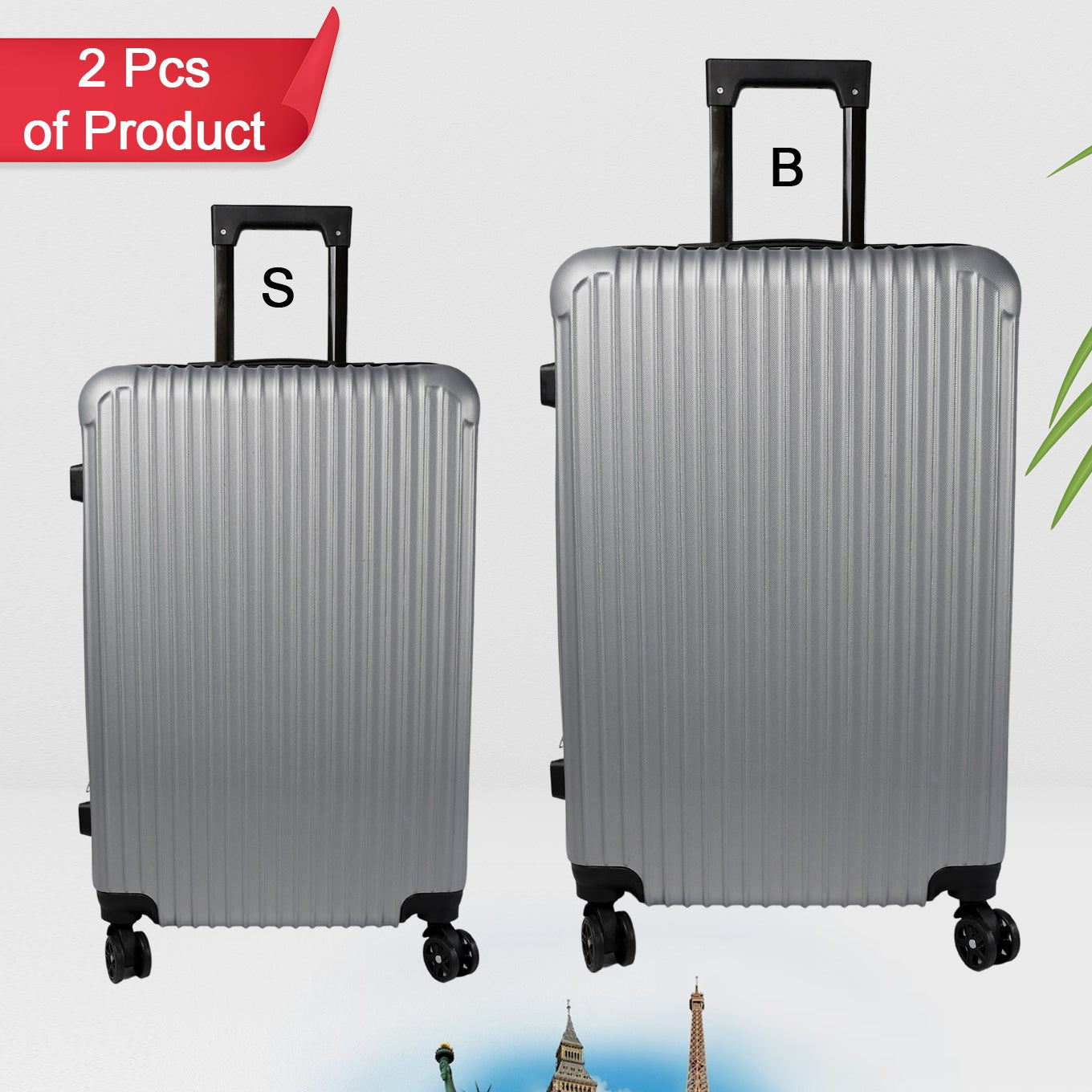 Trolley Bag Big And Small Suitcase Bag For Men Women Use Bag ( Set Of 2 ) - Happy Price - Image 1