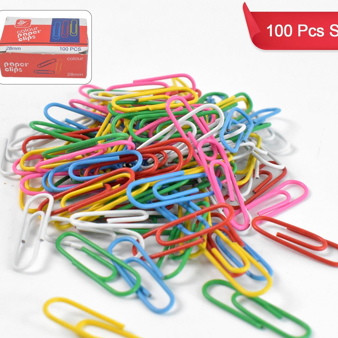 Metal U Shape Paper Pin Clip 28 Mm (100 Pcs Set) - Happy Price - Image 1