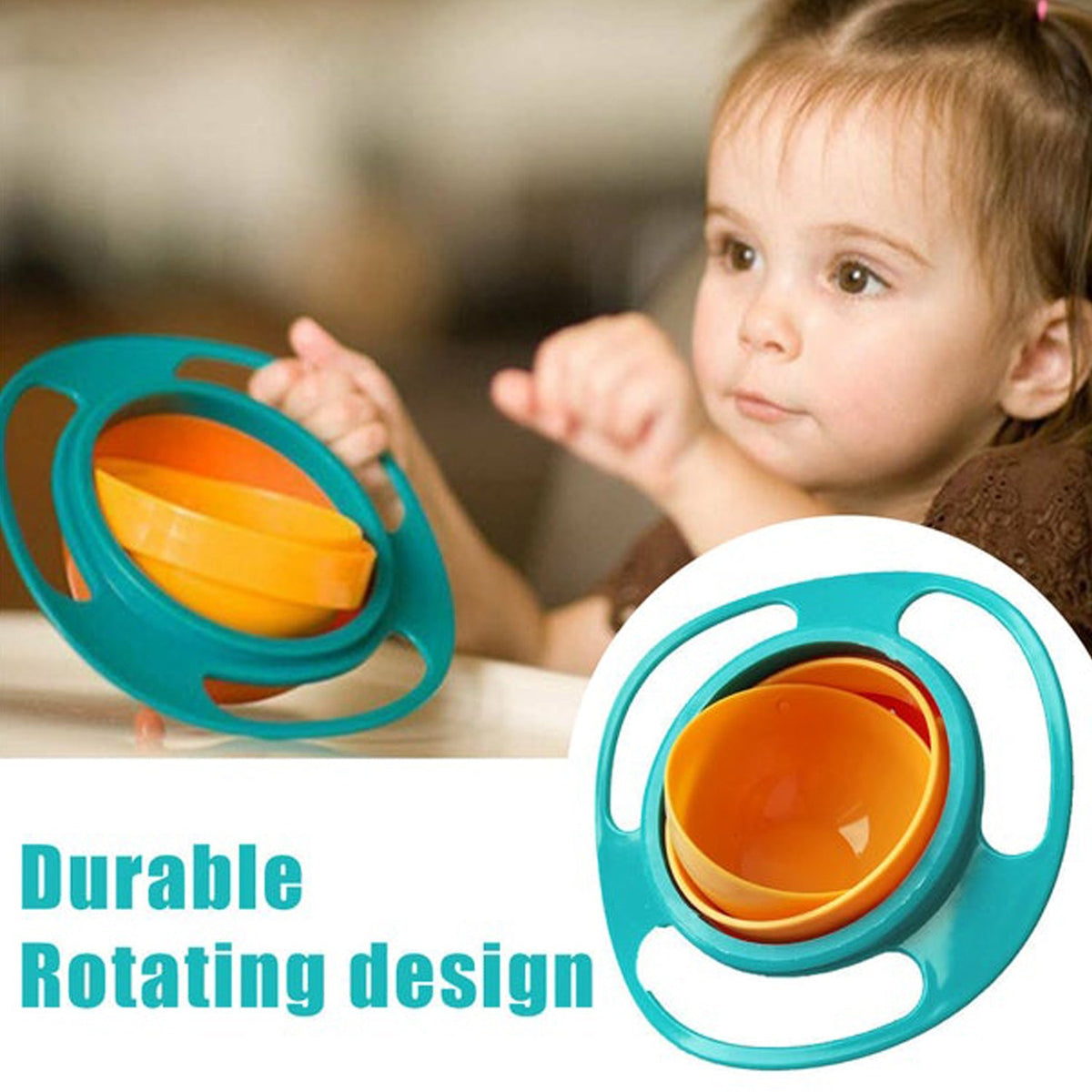 b Rotating Baby Bowl Used For Serving Food To Kids And Toddlers Etc. - Happy Price - Image 5