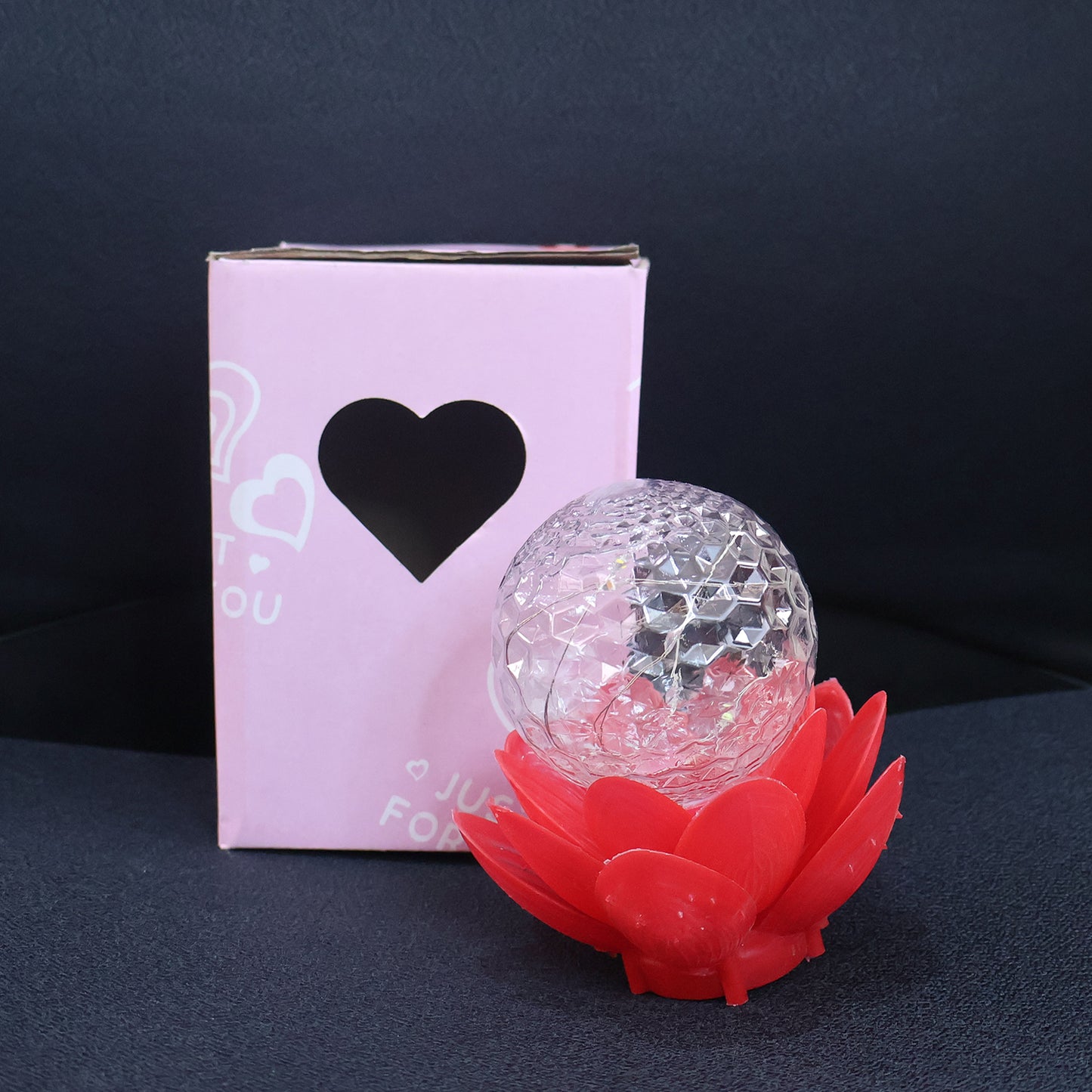 Crystal Ball Lotus LED Decorative Light - Color Changing Rotating Lamp for Home & Festivals (1 Pc) - Happy Price - Image 7