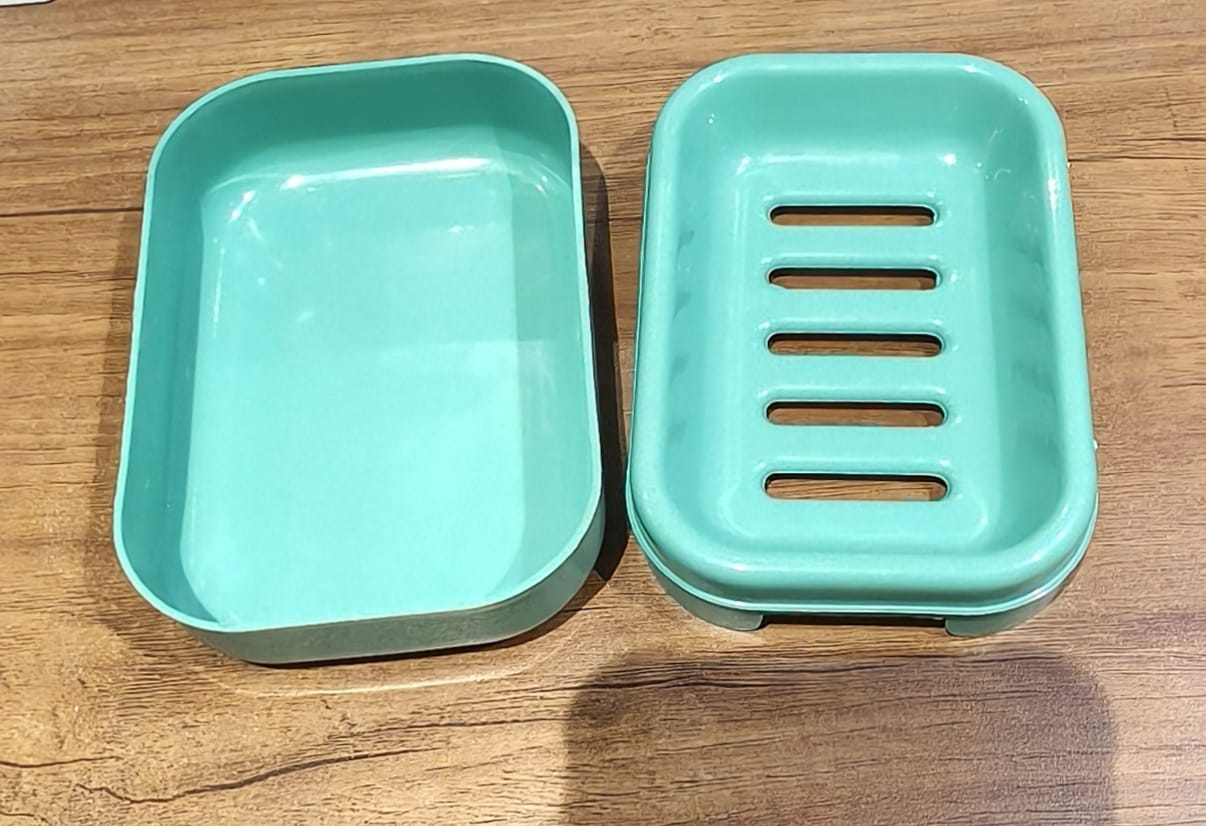 Premium Quality Rectangular Aqua Green Plastic Soap Case (1 Pc) - Happy Price - Image 7