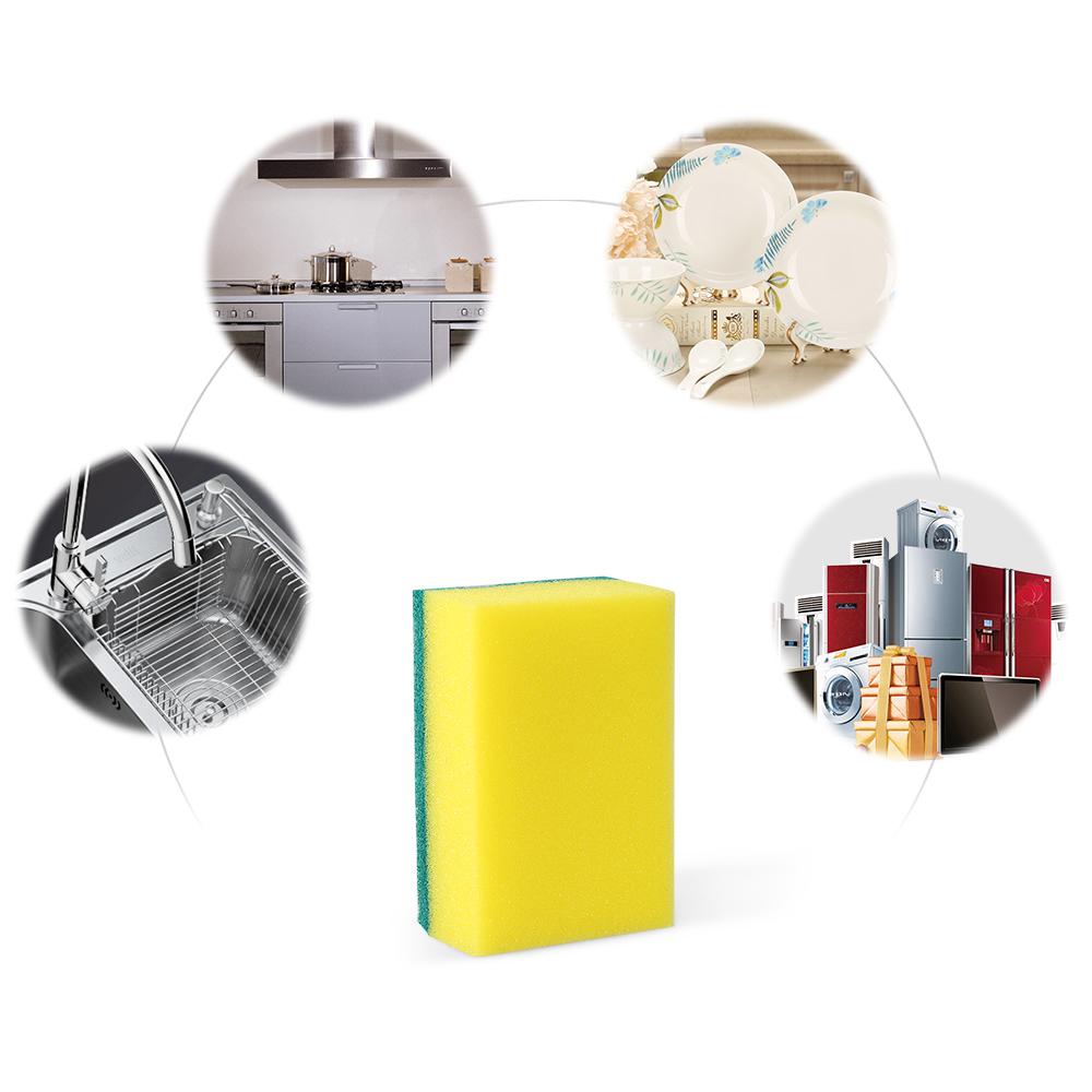 1421 Scrub Sponge 2 In 1 Pad For Kitchen Sink Bathroom Cleaning Scrubber - Happy Price - Image 4