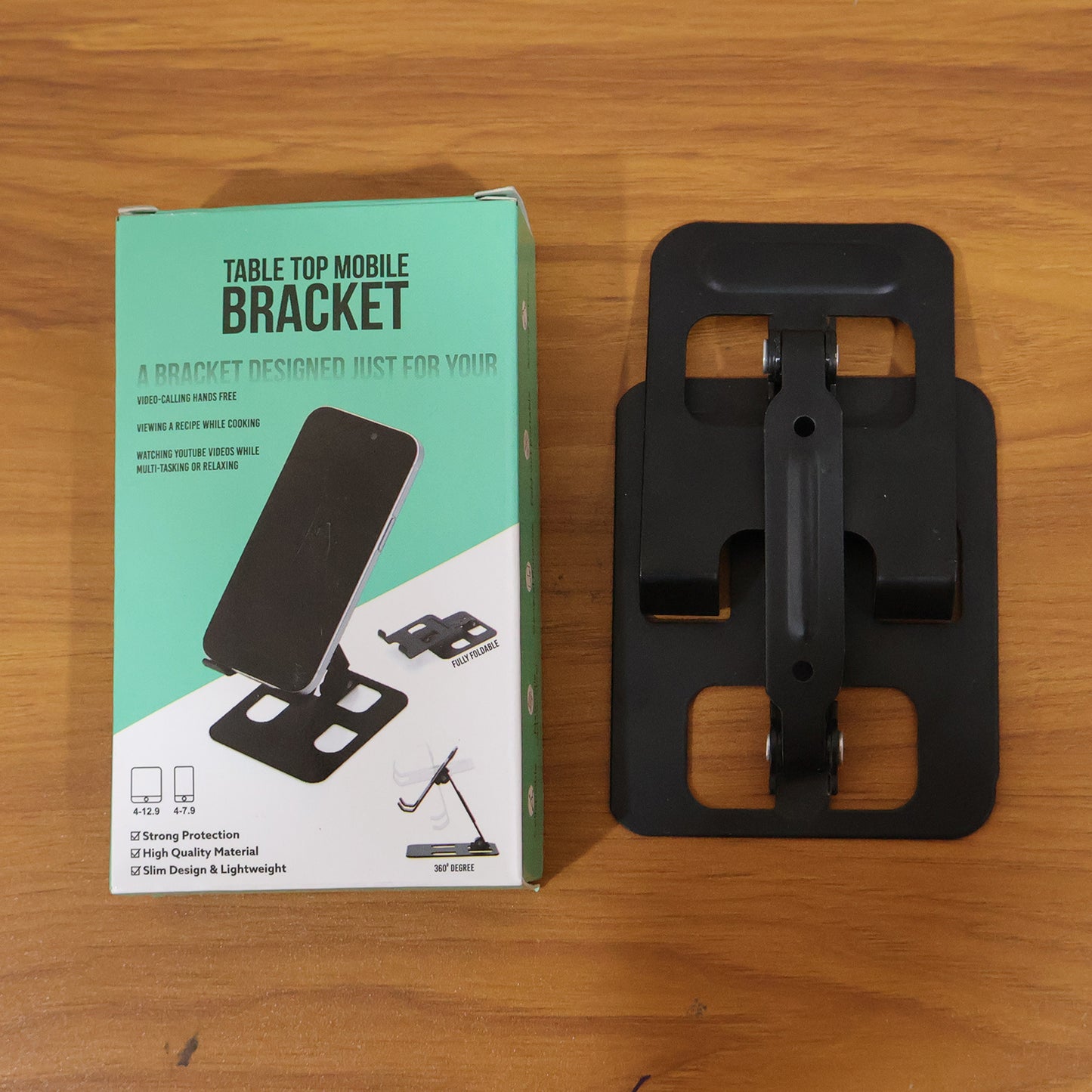 Adjustable Metal Desk Stand for Mobile Phones & Tablets - Foldable, 1 Pc - Great Price - Image 7