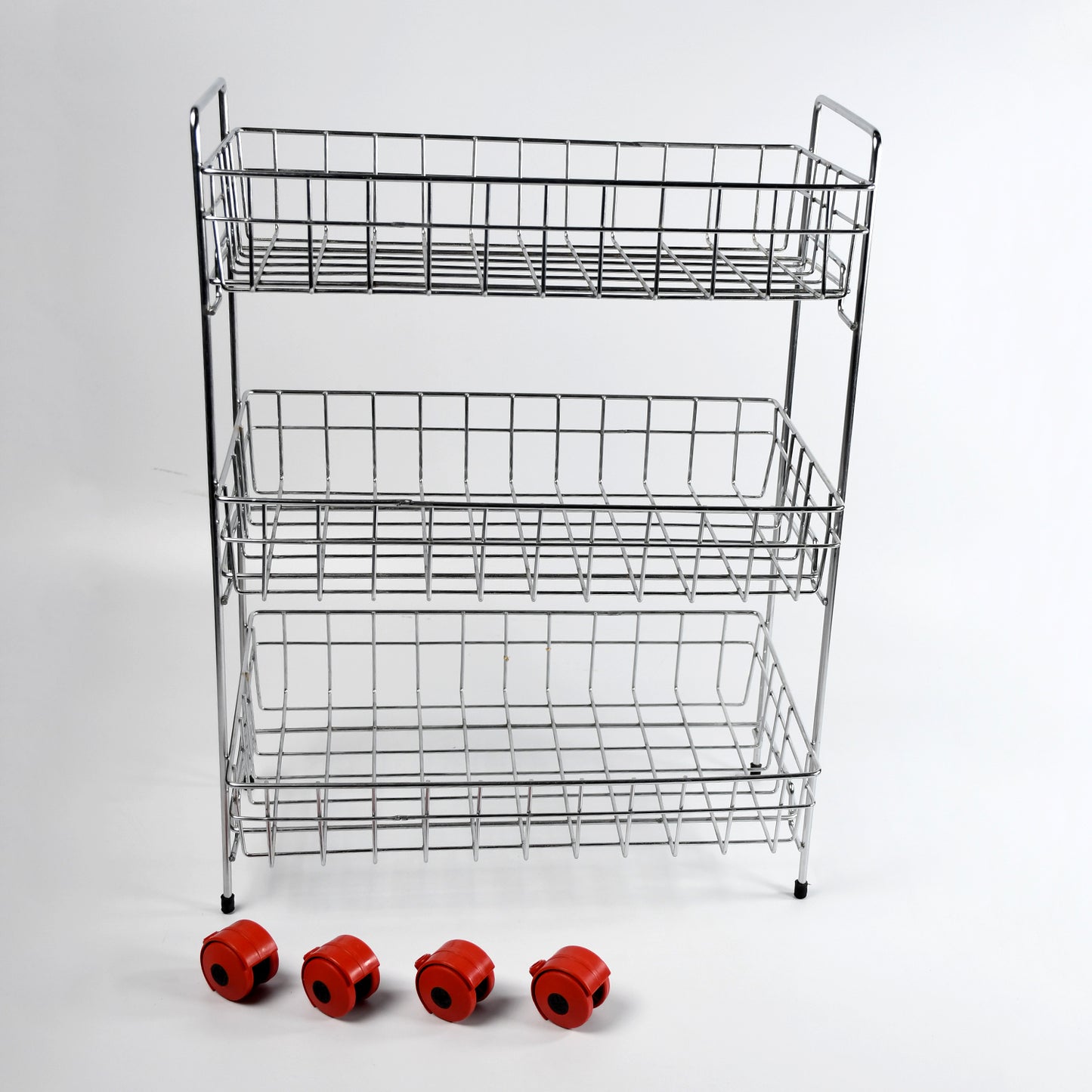 3 Tier Stainless Steel Kitchen Trolley for Fruit & Vegetable Storage - Happy Price - Image 4