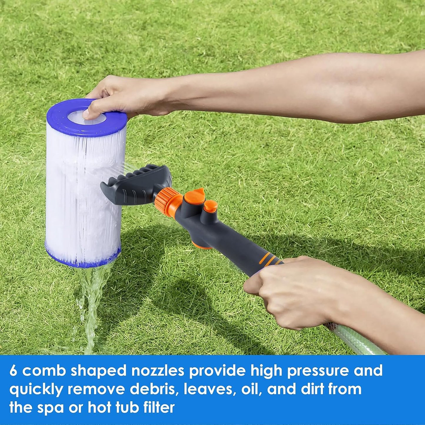 Pool Filter Cartridge Cleaner Nozzle - 1 Pc High-Pressure Jet Washer - Happy Price - Image 7