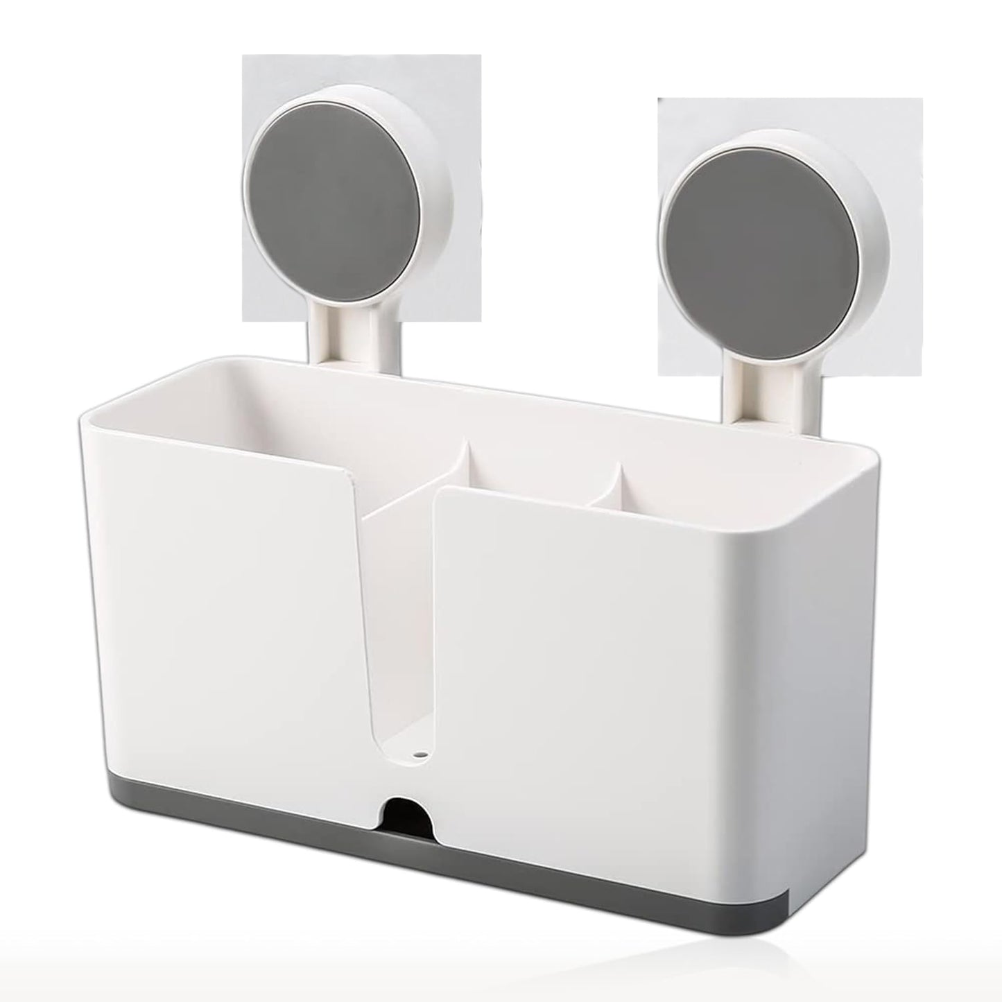Wall Mount Toothbrush Holder with 3 Compartments - Adhesive Installation (1 Pc) - Happy Price - Image 4