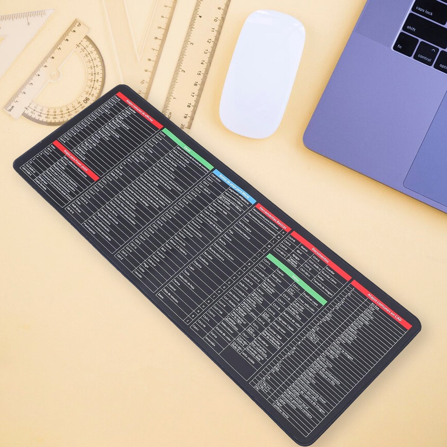 Shortcut Keyboard Mat Mouse Pad Mat Mouse Pads For Desk Quick Key Super Large Anti-slip Keyboard Pad Desk Accessories Desktop Mouse Pad Office Oversized Big Mouse Pad Rubber (8030 Cm) - Happy Price - Image 2