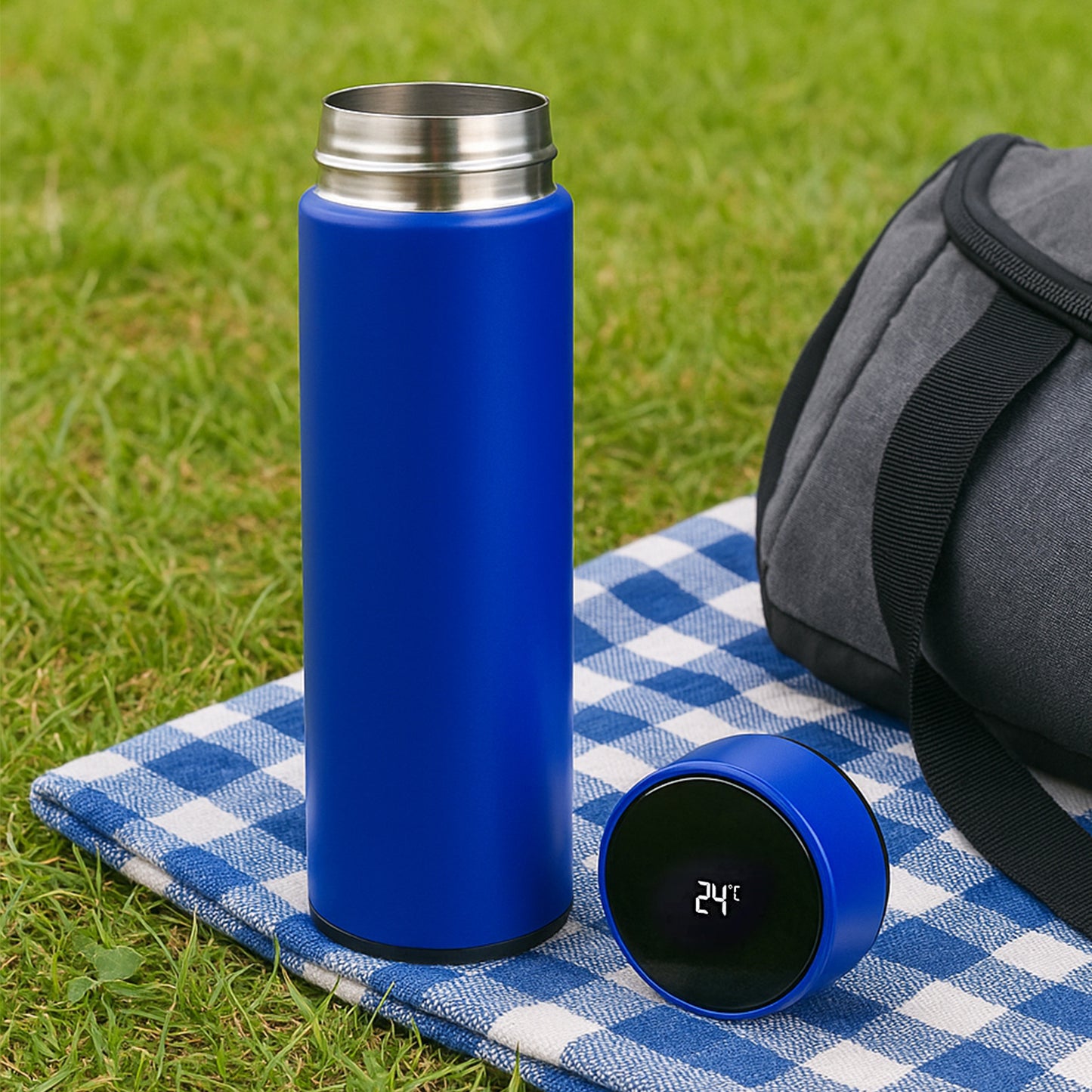 Blue Vacuum Insulated Water Bottle (1 Pc 500ml) - Happy Price - Image 6