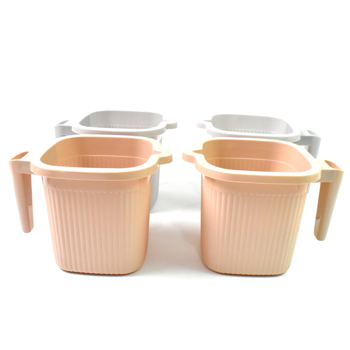 Plastic Square Bath Water Mug (4 Pc 1000 Ml Mix Color) - Happy Price - Image 3