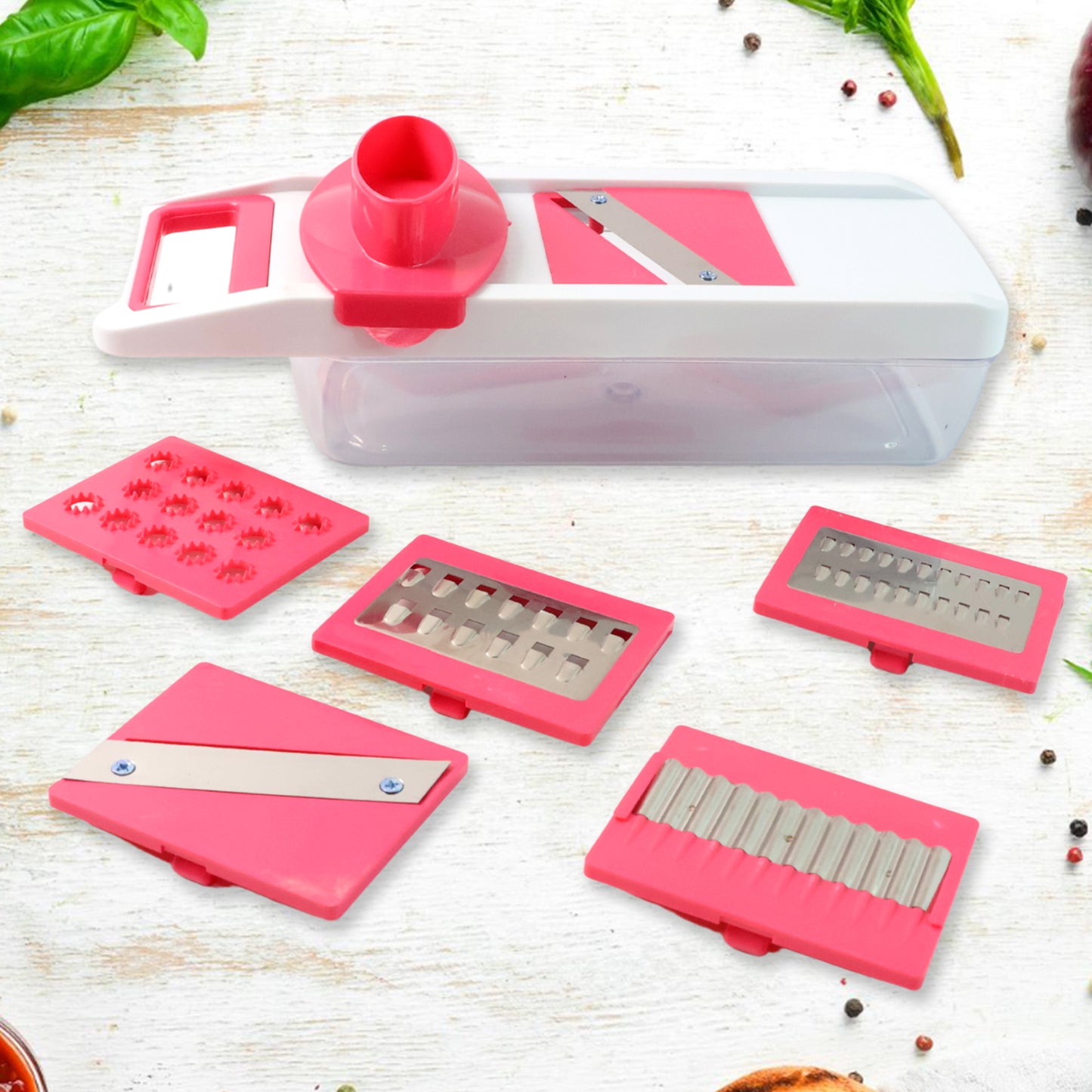6-in-1 Vegetable Cutter and Grater Set with Container - Happy Price - Image 5