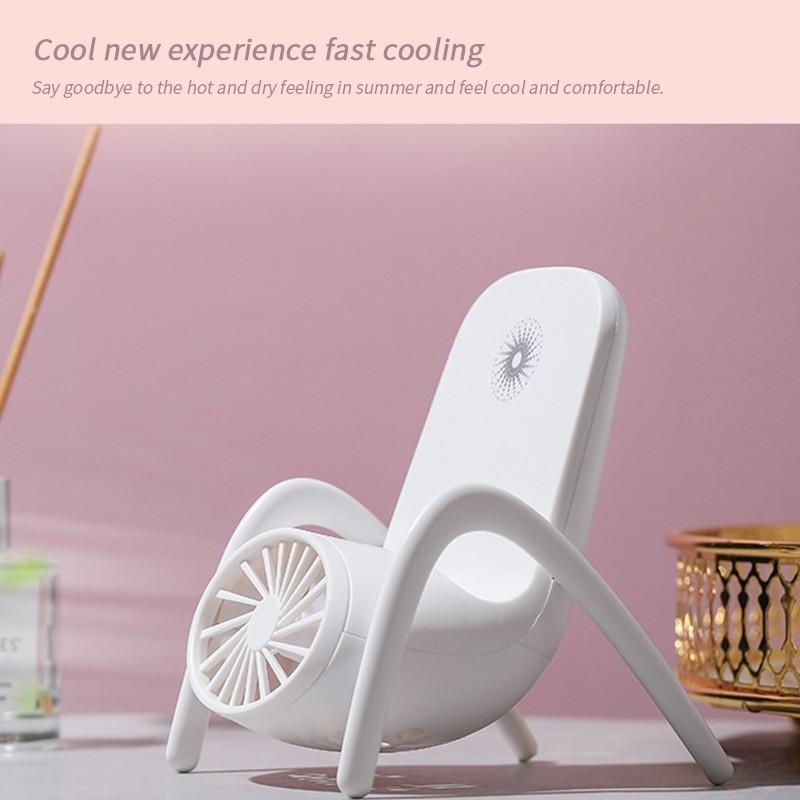 Portable Mobile Phone Holder Fan Personal Fan Multi- Function Fan Handheld Charging Fan (Battery Not Include) - Happy Price - Image 4