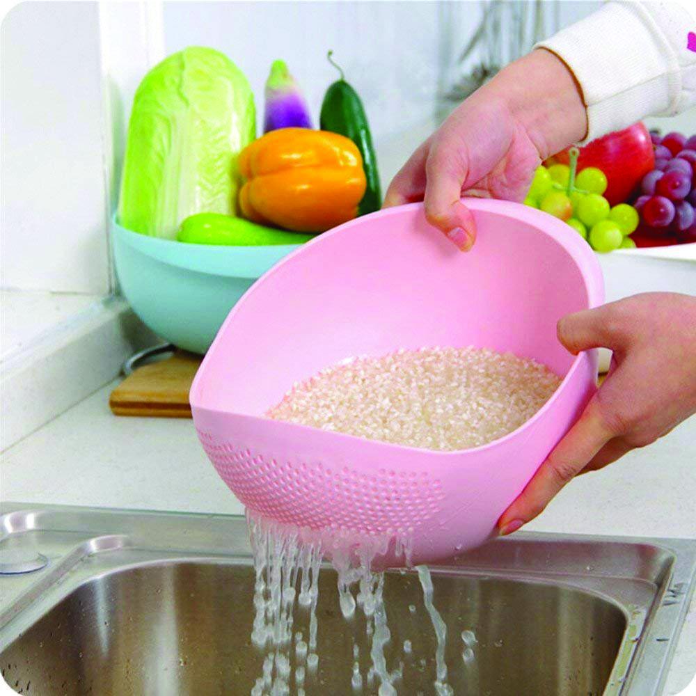 Kitchen Plastic Big Rice Bowl Strainer Perfect Size For Storing And Straining - Happy Price - Image 2