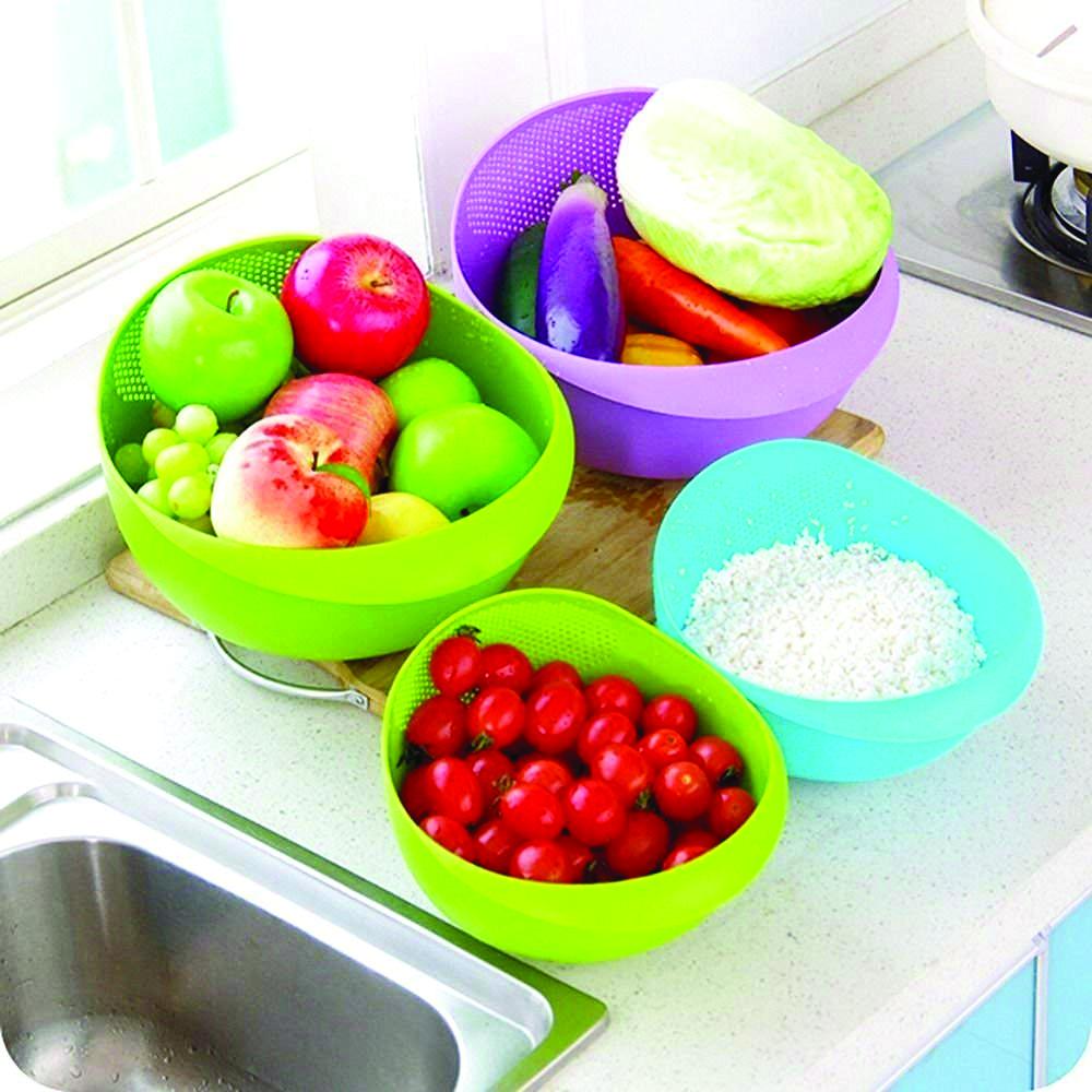Kitchen Plastic Big Rice Bowl Strainer Perfect Size For Storing And Straining - Happy Price - Image 4