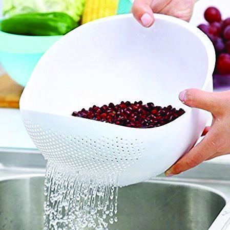 Kitchen Plastic Big Rice Bowl Strainer Perfect Size For Storing And Straining - Happy Price - Image 5