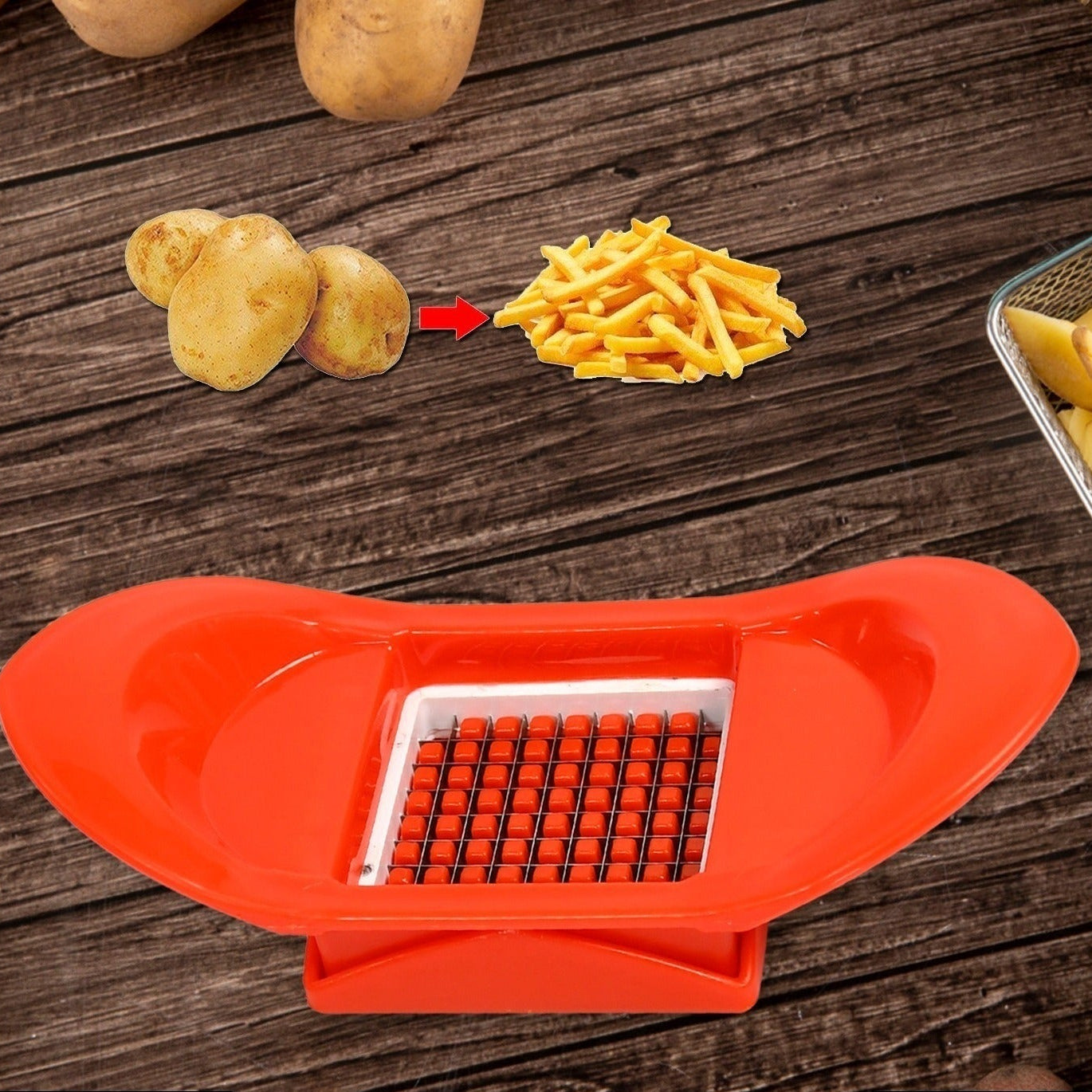 French Fry Fries Cutter Peeler Potato Chip Vegetable Slicer Cooking Tools Finger Chips Cutter