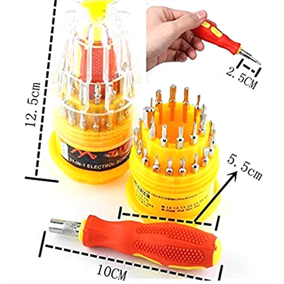 31-in-1 Magnetic Precision Screwdriver Set for Electronics Repair(1 set)
