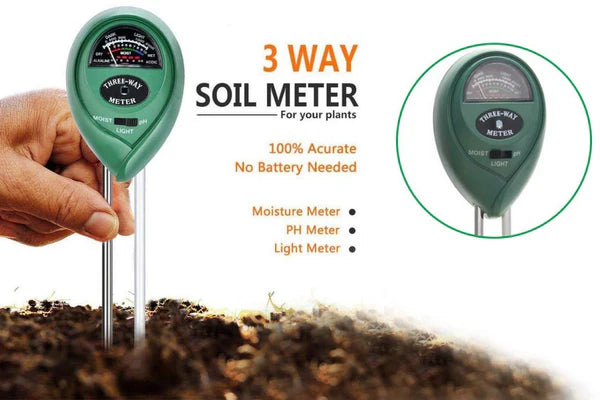 Soil Tester 3-in-1 Plant Moisture Sensor (Green) - Happy Price - Image 6