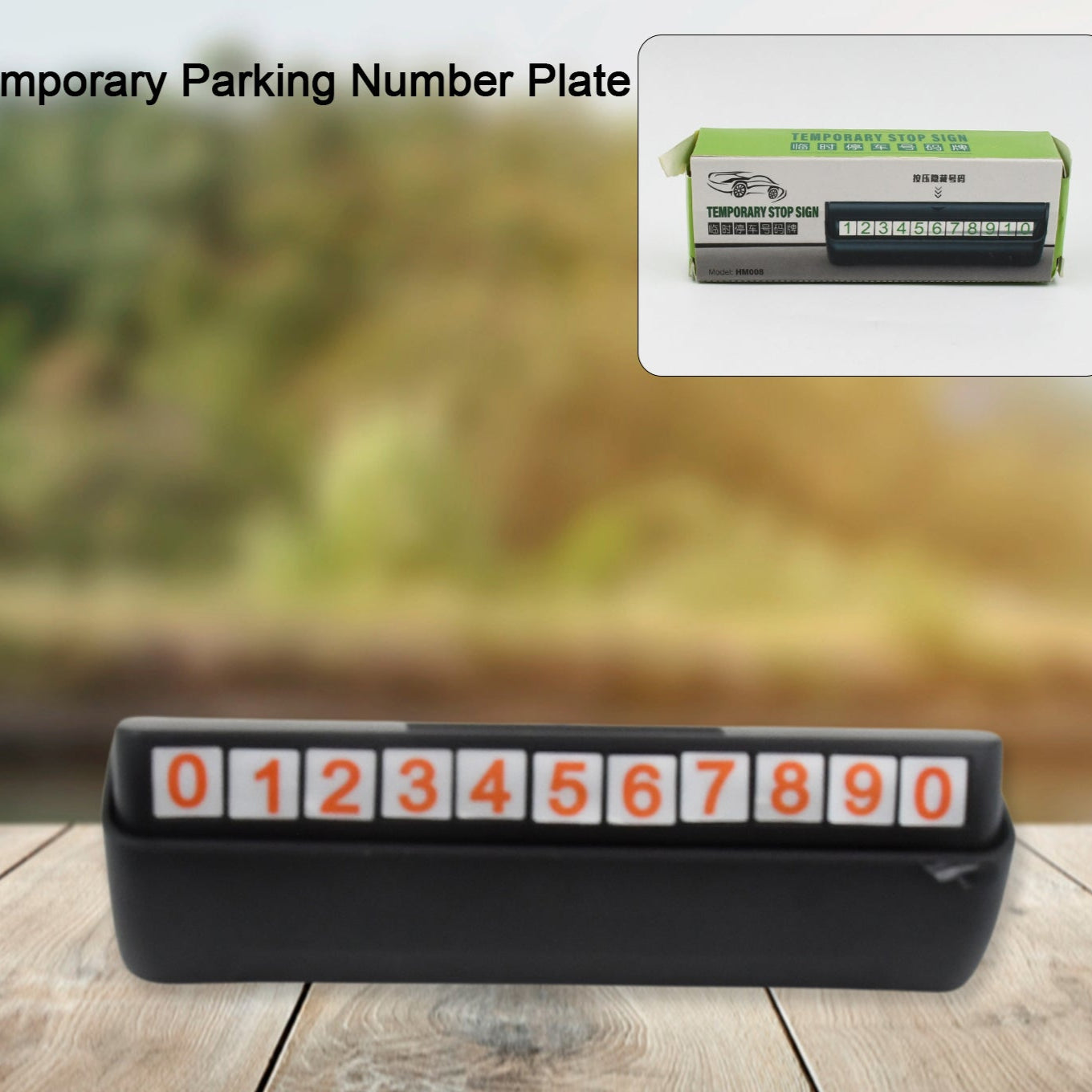 Temporary Car Parking Mobile Number Display With Magnetic Numbers Stickers (1pc) - Happy Price - Image 1