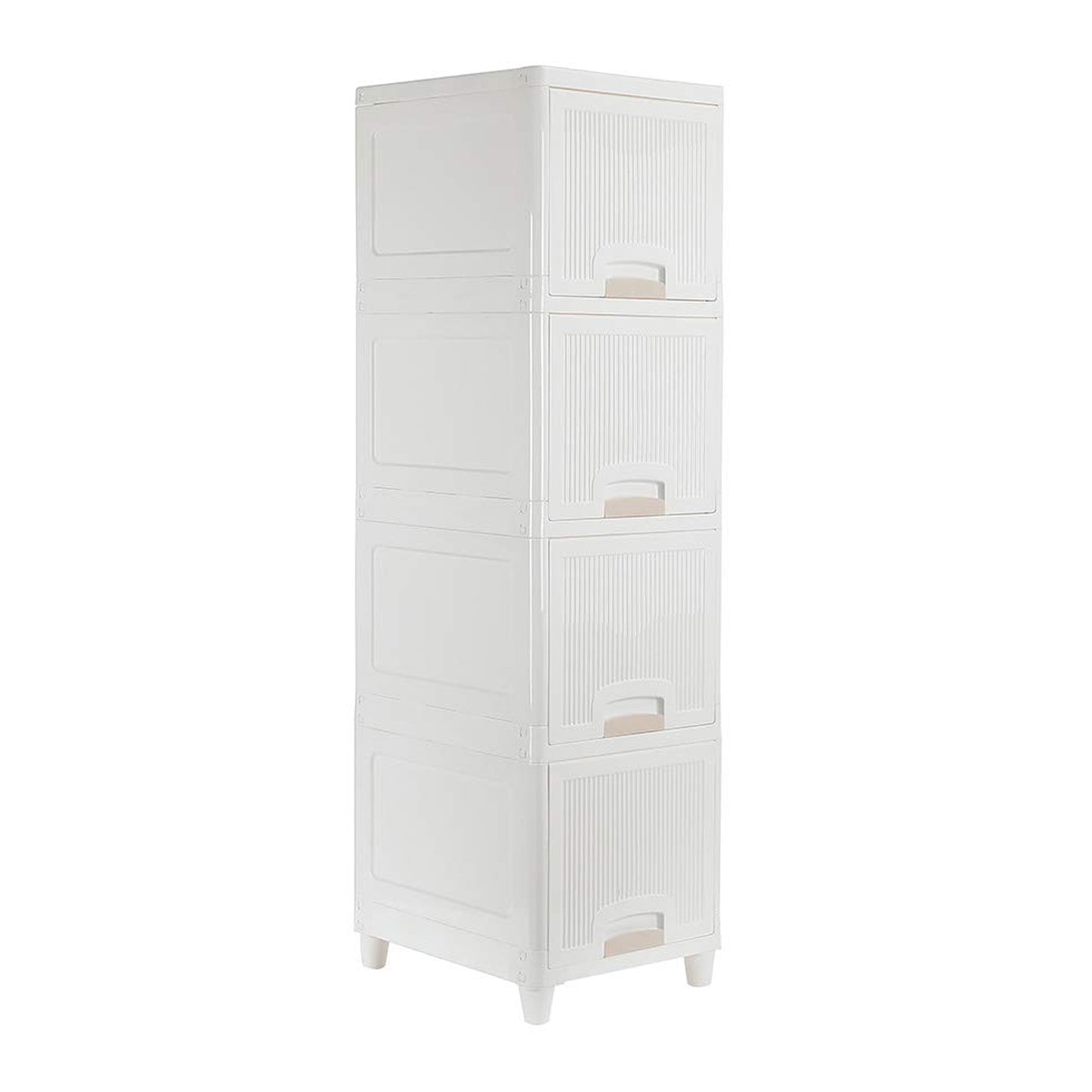 Multipurpose Storage Cabinet Storage Solutions Plastic Drawers  Multi Layer Wardrobe Storage Drawers  Foldable Multipurpose Drawer Units For Kitchen Bathroom Bedroom Cloth (4 Layer) - Happy Price - Image 4