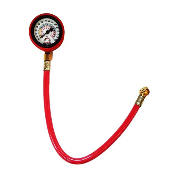 Heavy Duty Tire Pressure Gauge with Hose - Accurate PSI Meter (1pc)