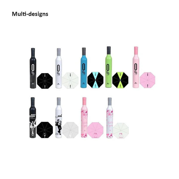 Compact Wine Bottle Umbrella - Portable Rain Protection (1pc)