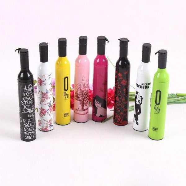 Compact Wine Bottle Umbrella - Portable Rain Protection (1pc)