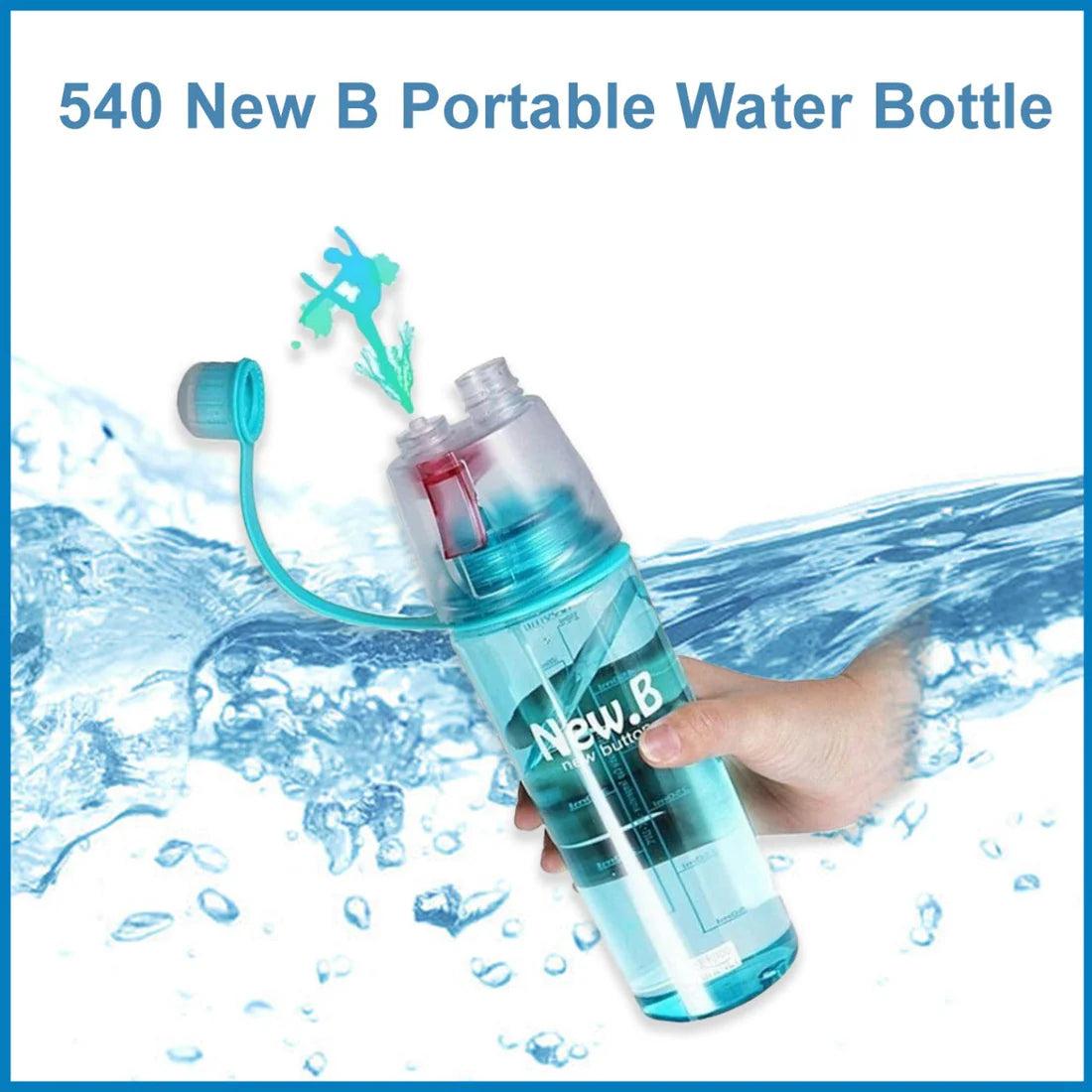 600ml Spray Water Bottle for Sports & Outdoors - Happy Price - Image 6