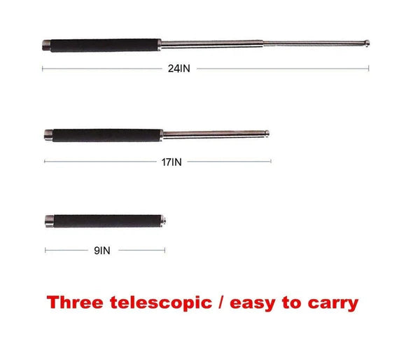 Collapsible Self Defence Stick with Wrist Strap (1pc)