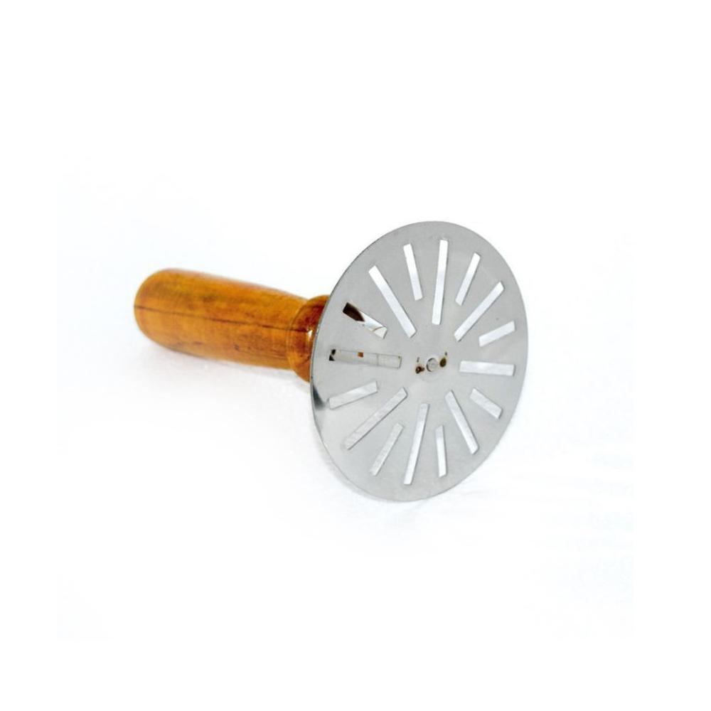 Stainless Steel Potato Masher Pav Bhaji Masher With Wooden Handle - Happy Price - Image 2