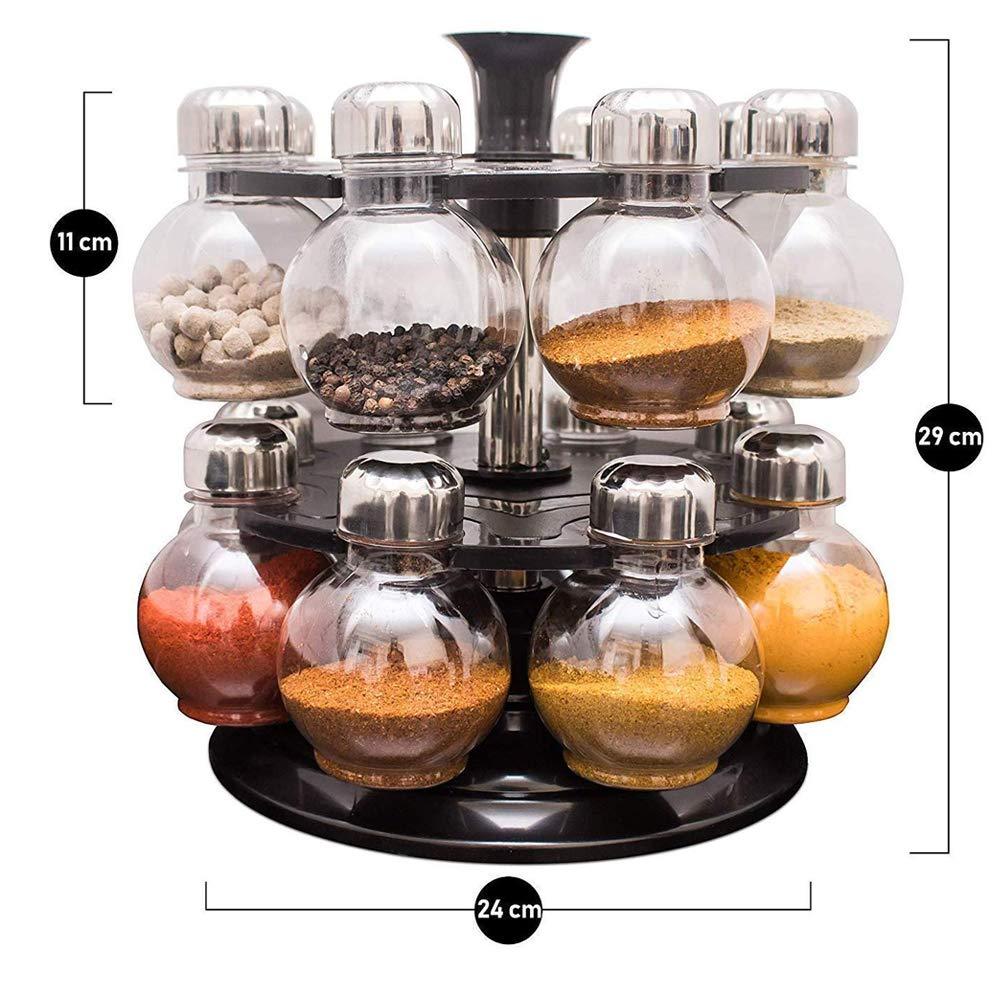 Multipurpose Revolving Plastic Spice Rack Set (16pcs) - Happy Price - Image 3